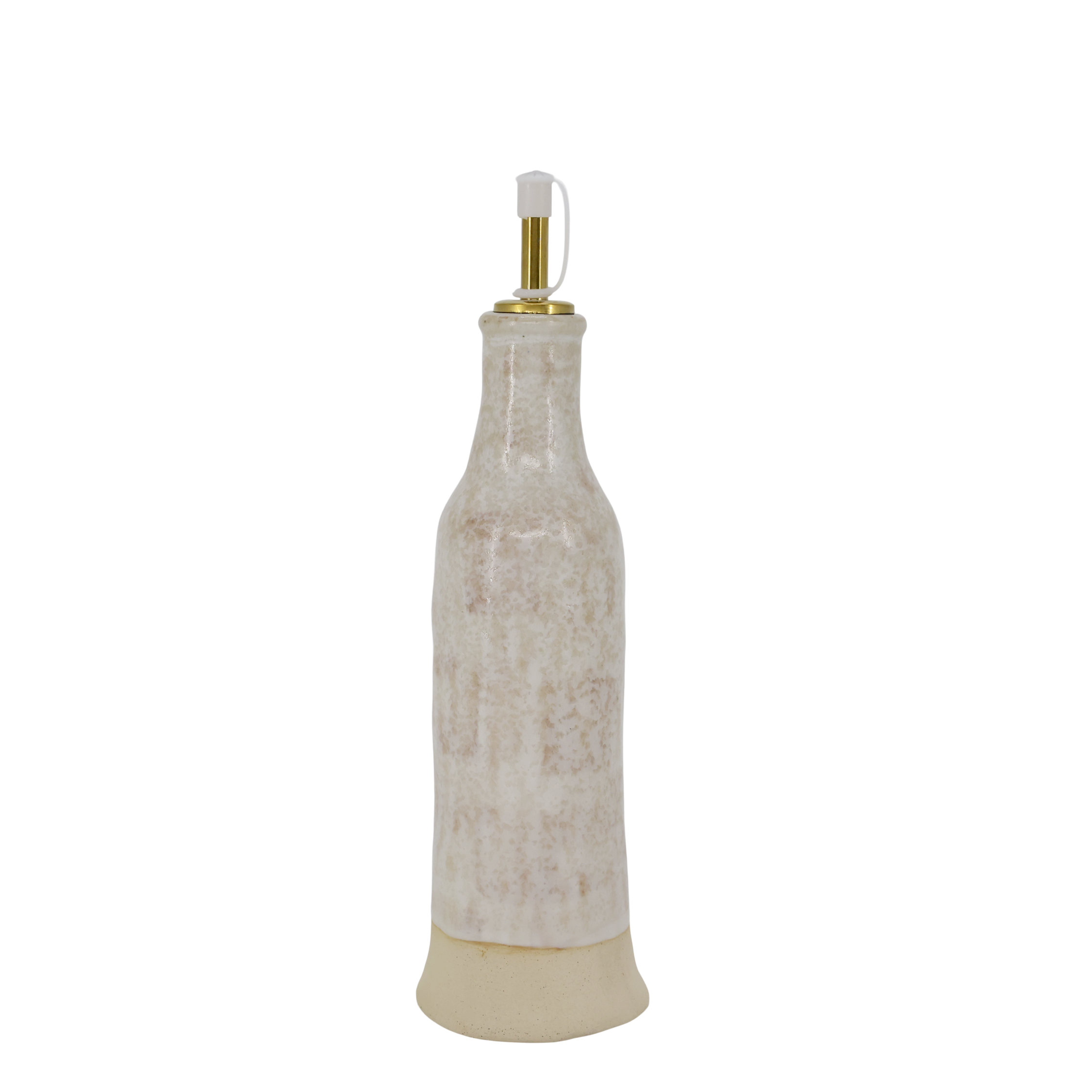 Steingut-Flasche mit Weinausgießer, 400 ml, creme
