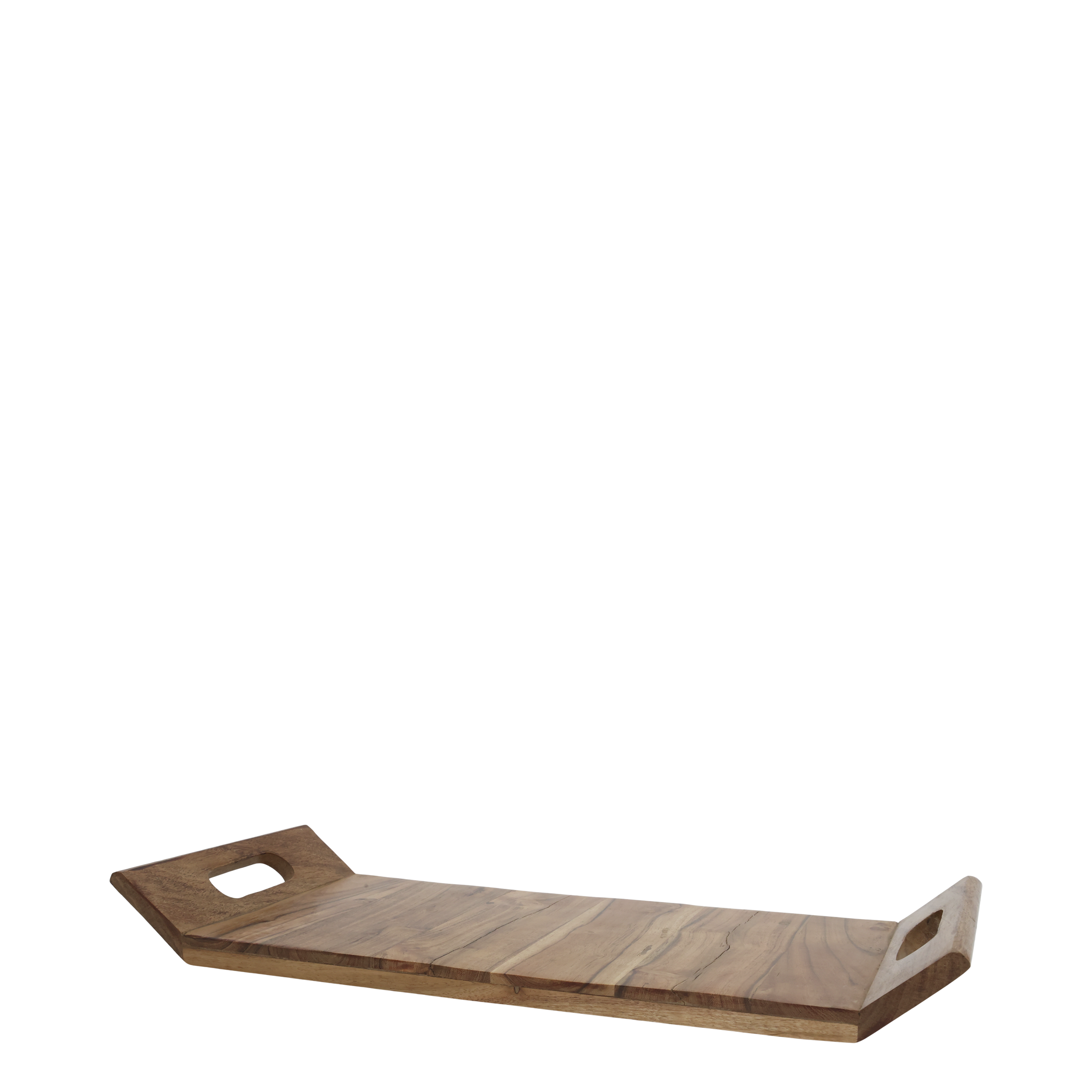 Tablett mit Henkel aus Akazienholz, 48,5 cm lang