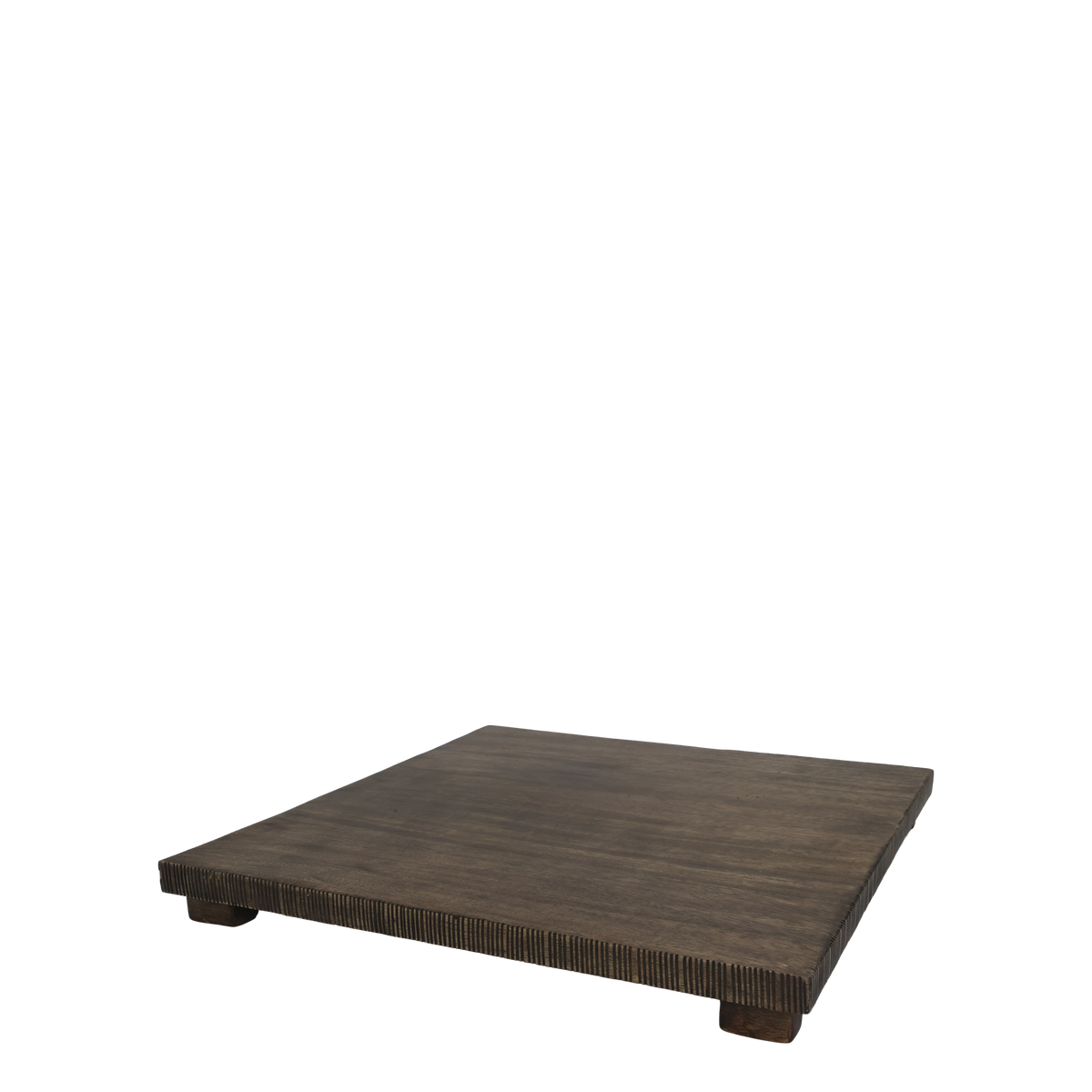 Tours Aufsatz auf Fuß 40x40 cm Mangoholz Walnuss