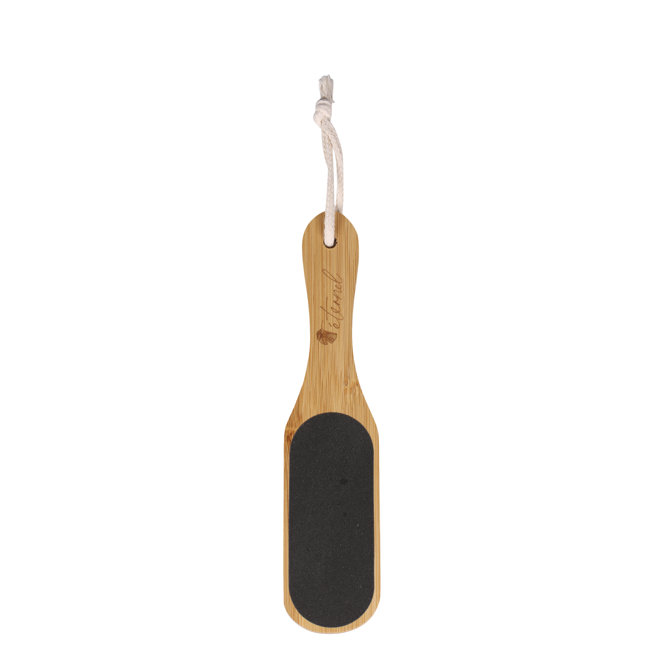 Fußfeile aus Bambus mit Sandpapier, 24 cm lang