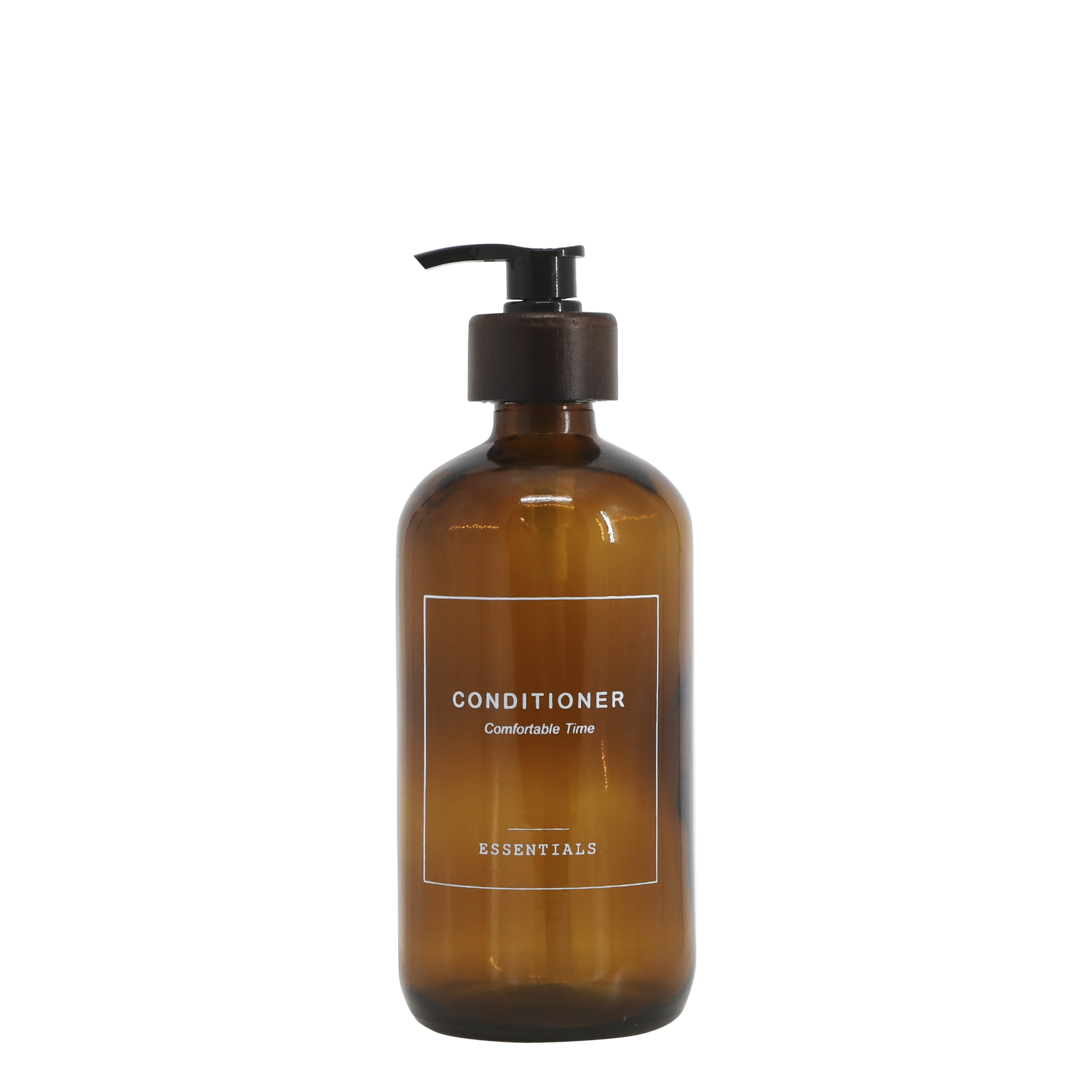 Flasche mit Pumpe Conditioner 500 ml, Mokka, Glas