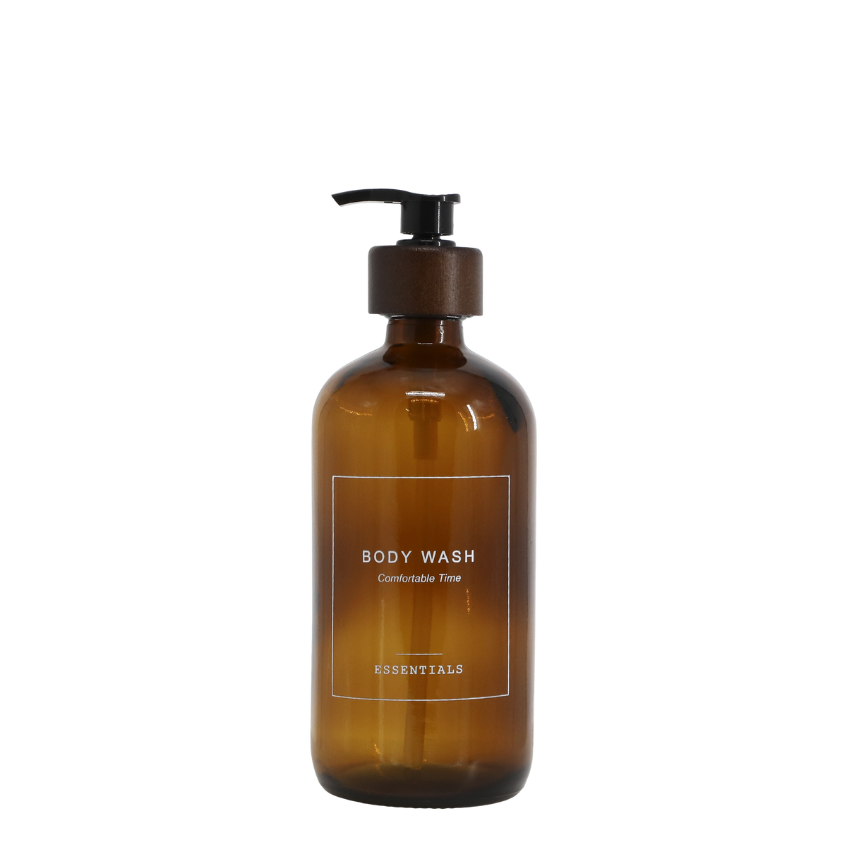 Spenderflasche Body Wash 500 ml mit Pumpe, mokka