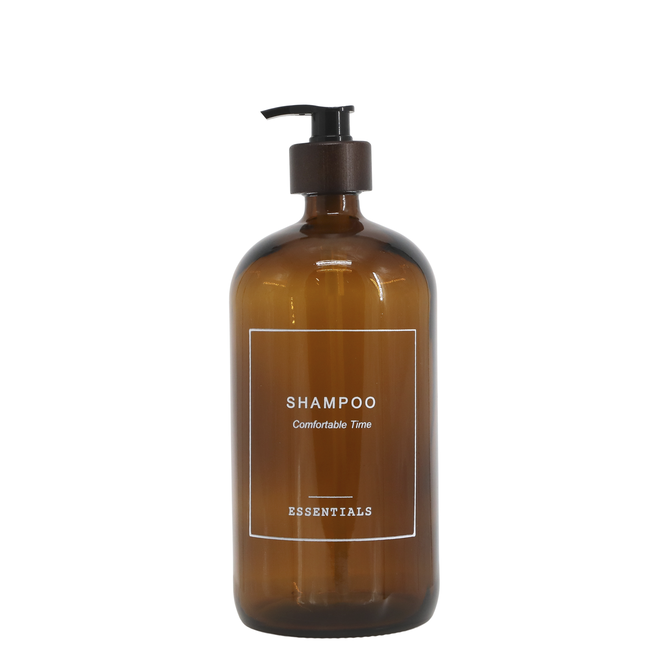 Spenderflasche mit Pumpe 1000 ml aus Glas und Bambus