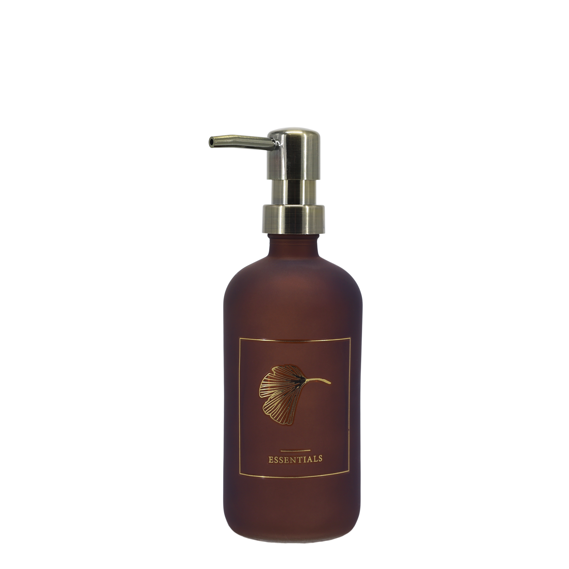 Flasche mit Pumpe 500 ml, Mokka, Glas