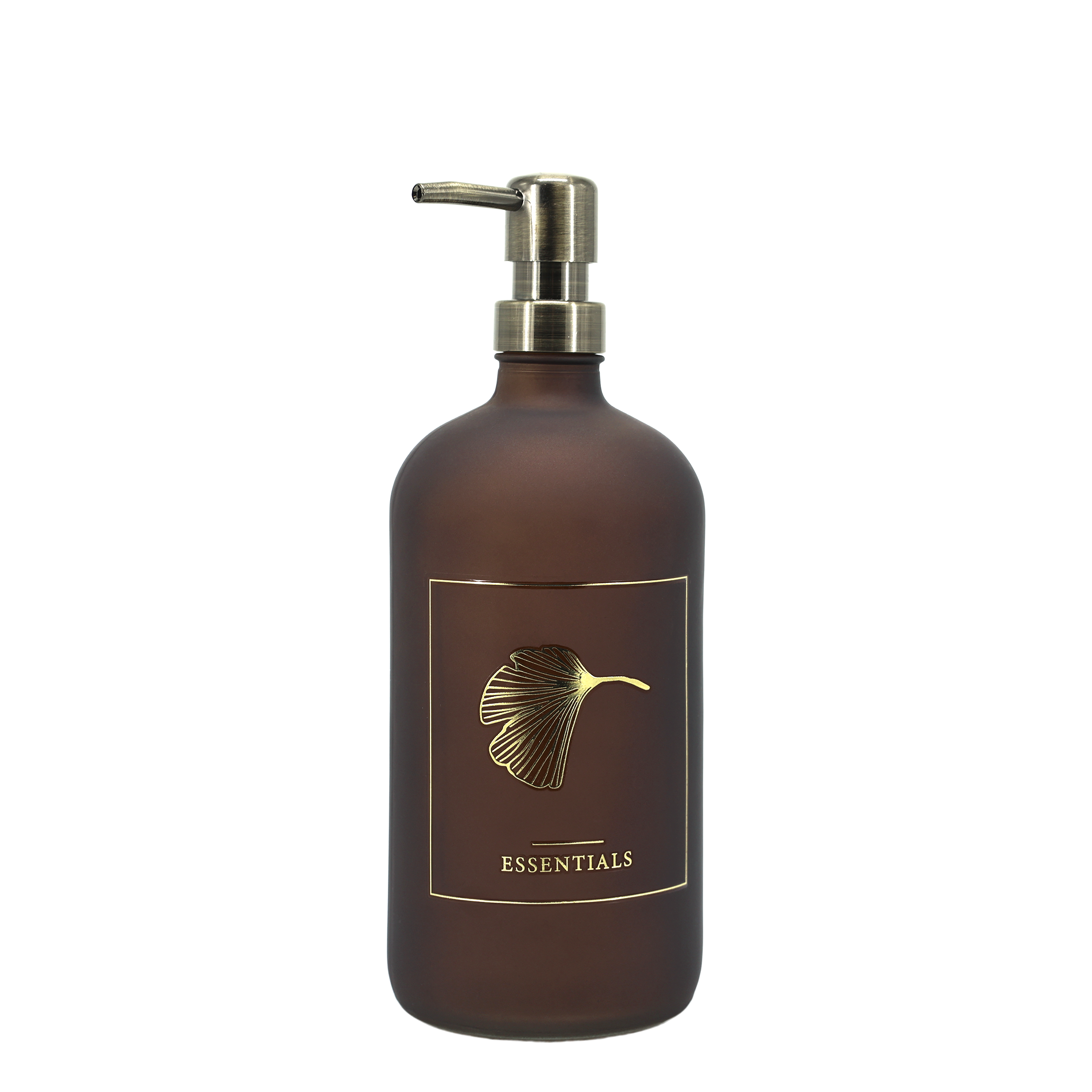 Flasche mit Pumpe 1000 ml, mokka, Glas