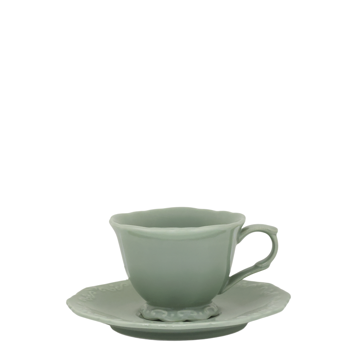 Provence Kaffeetasse mit Untertasse, Porzellan, 18 cl, creme