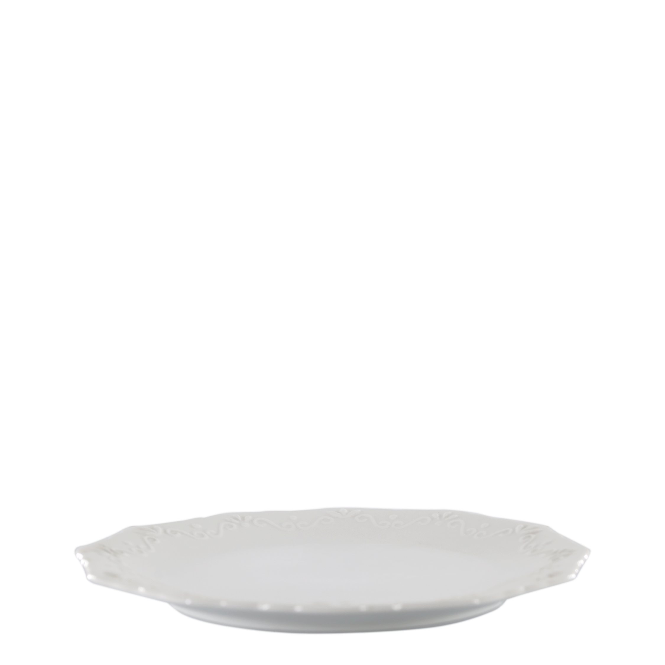 Provence Mittagsteller aus Porzellan, 27 cm, weiß