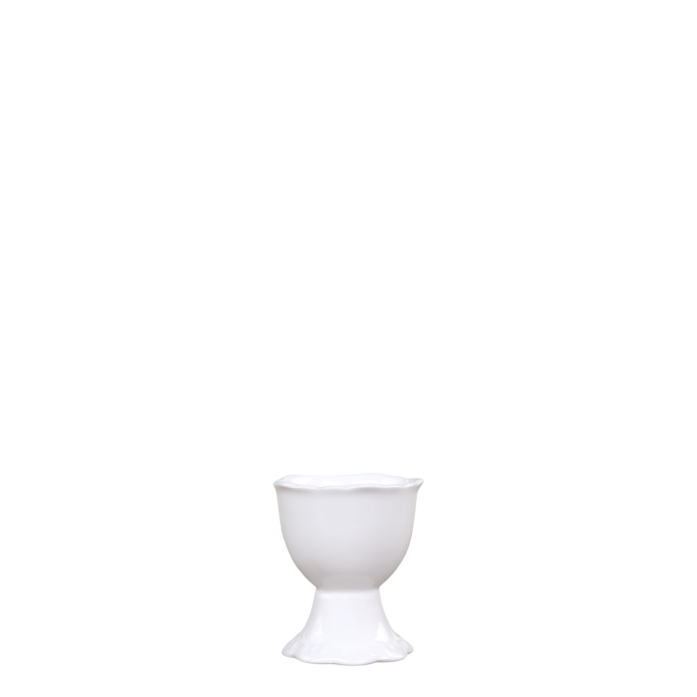 Provence Eierbecher aus Porzellan, 6 cm hoch, weiß
