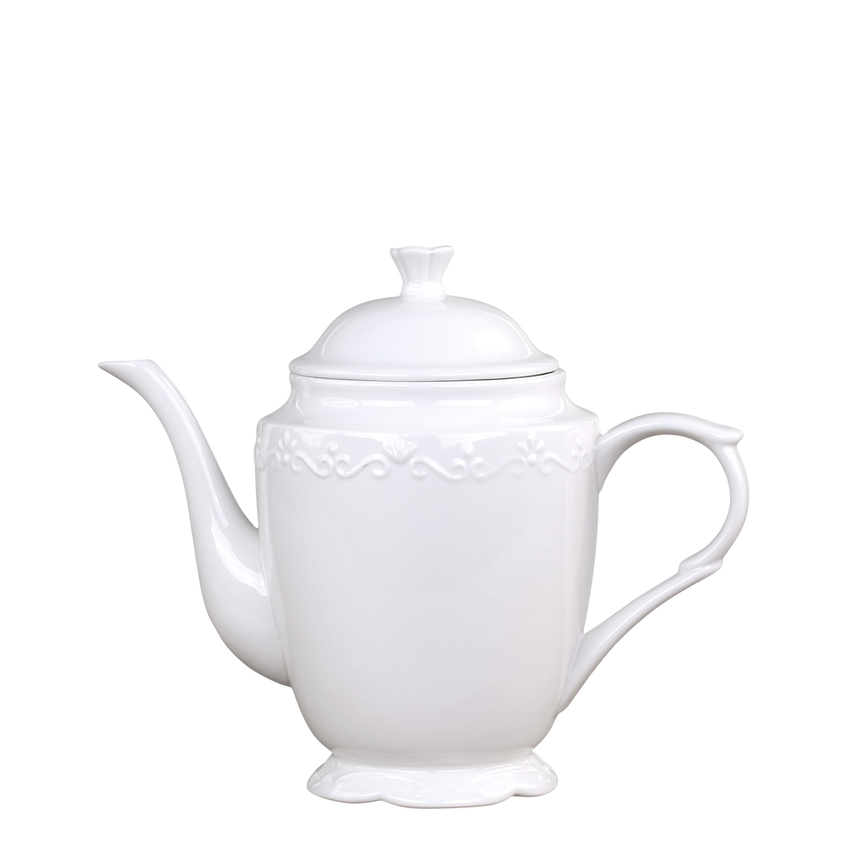 Provence Kaffeekanne aus Porzellan, 90 cl, weiß