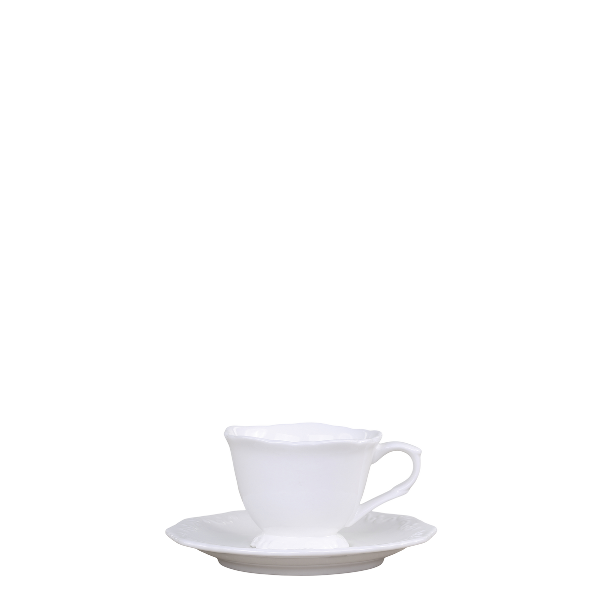 Espresso Tasse mit Untertasse, Porzellan, 10 cl, weiß