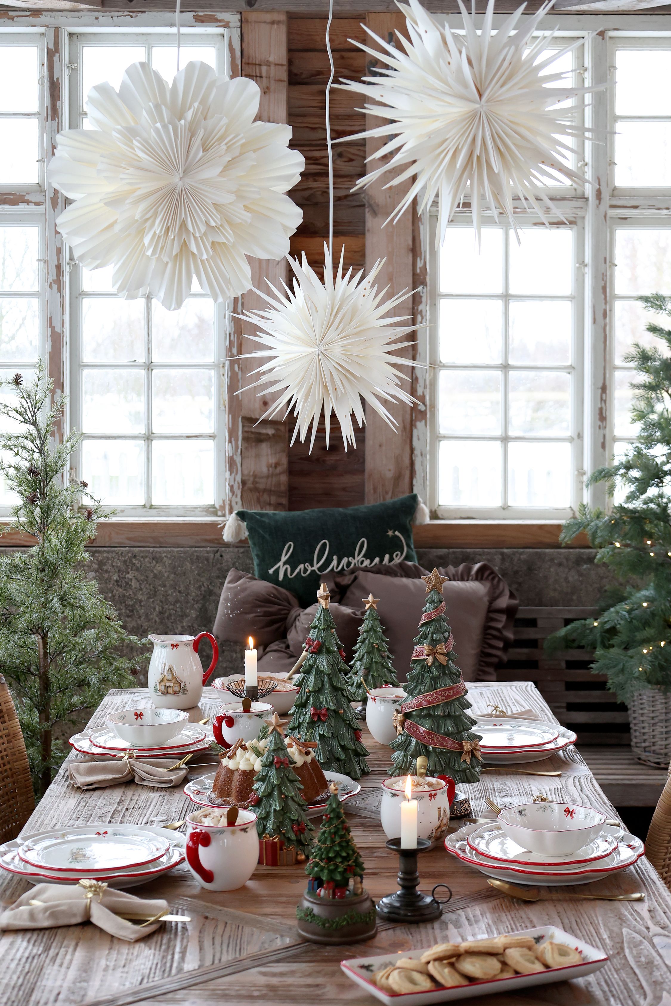 Chalet de Noël Mittagsteller – Deko Schale, 28 cm, Cherry