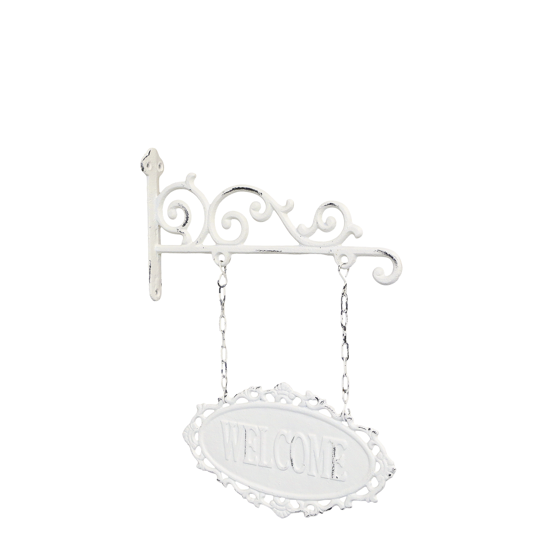 Sign "Welcome" H38/L30.5/W4 cm antique cream