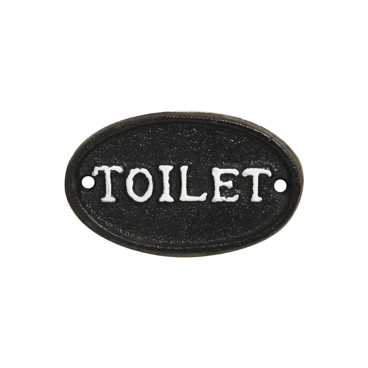 Gusseisen-Schild Toilet antique schwarz 9,5 cm