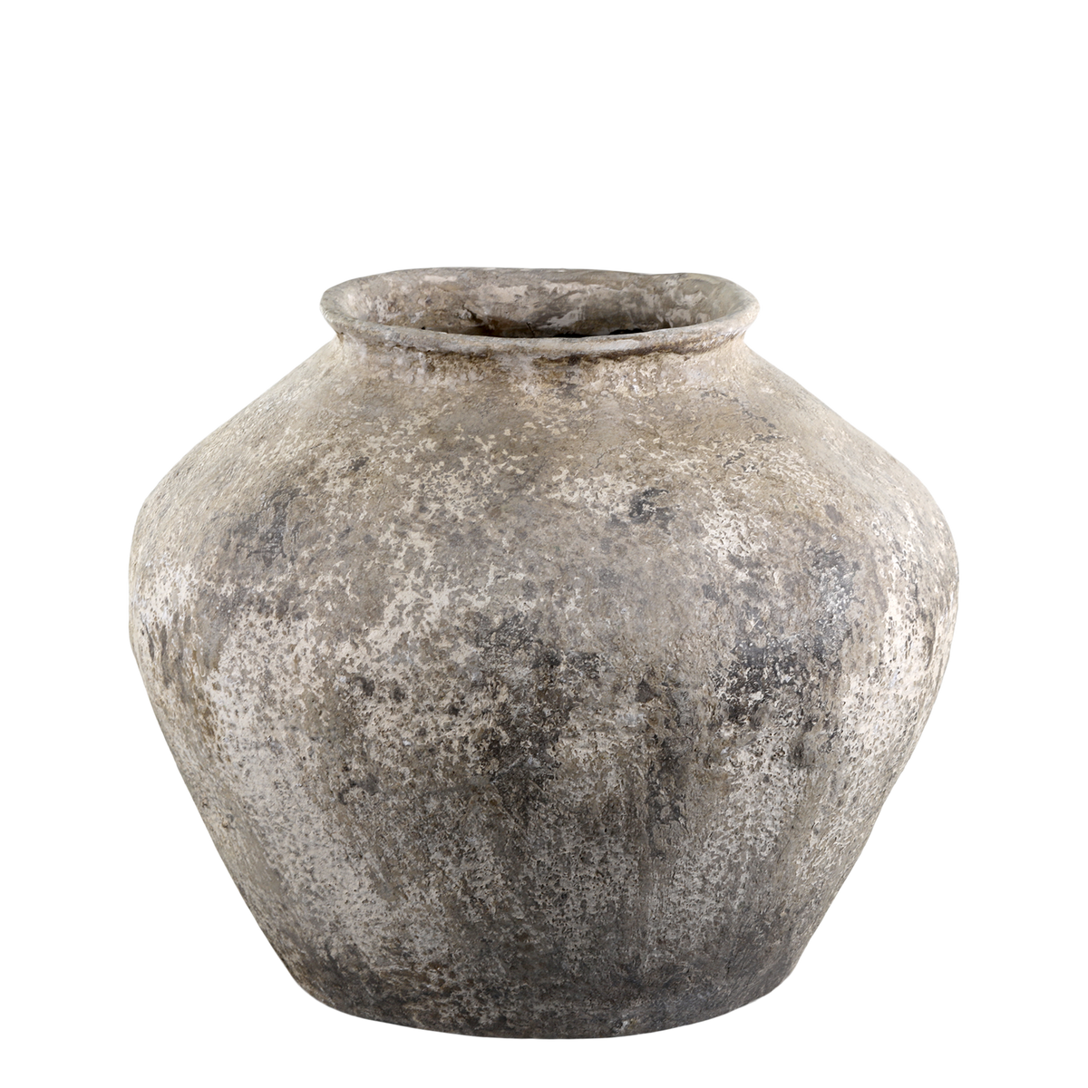 Vase Antique Creme aus Polyresin, 30 cm hoch