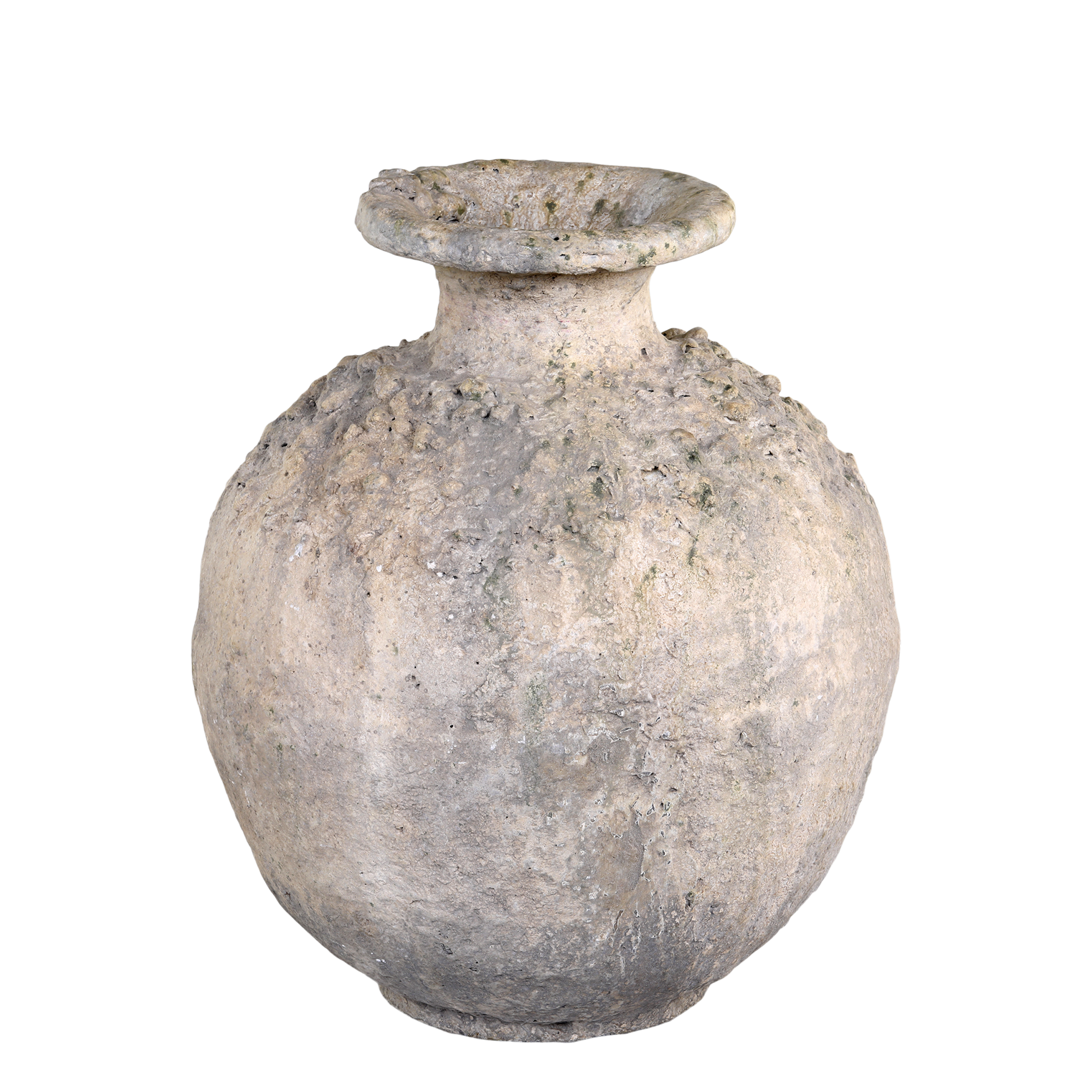 Antique Vase aus Polyresin, 39 cm hoch, creme