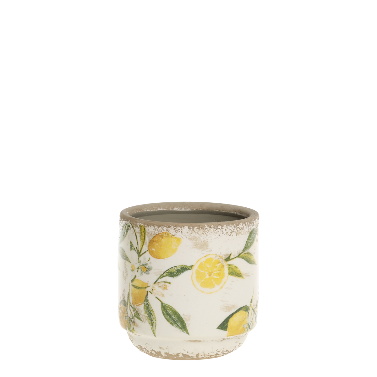 Limone Blumentopf mit Zitronenmotiv, 10 cm Durchmesser