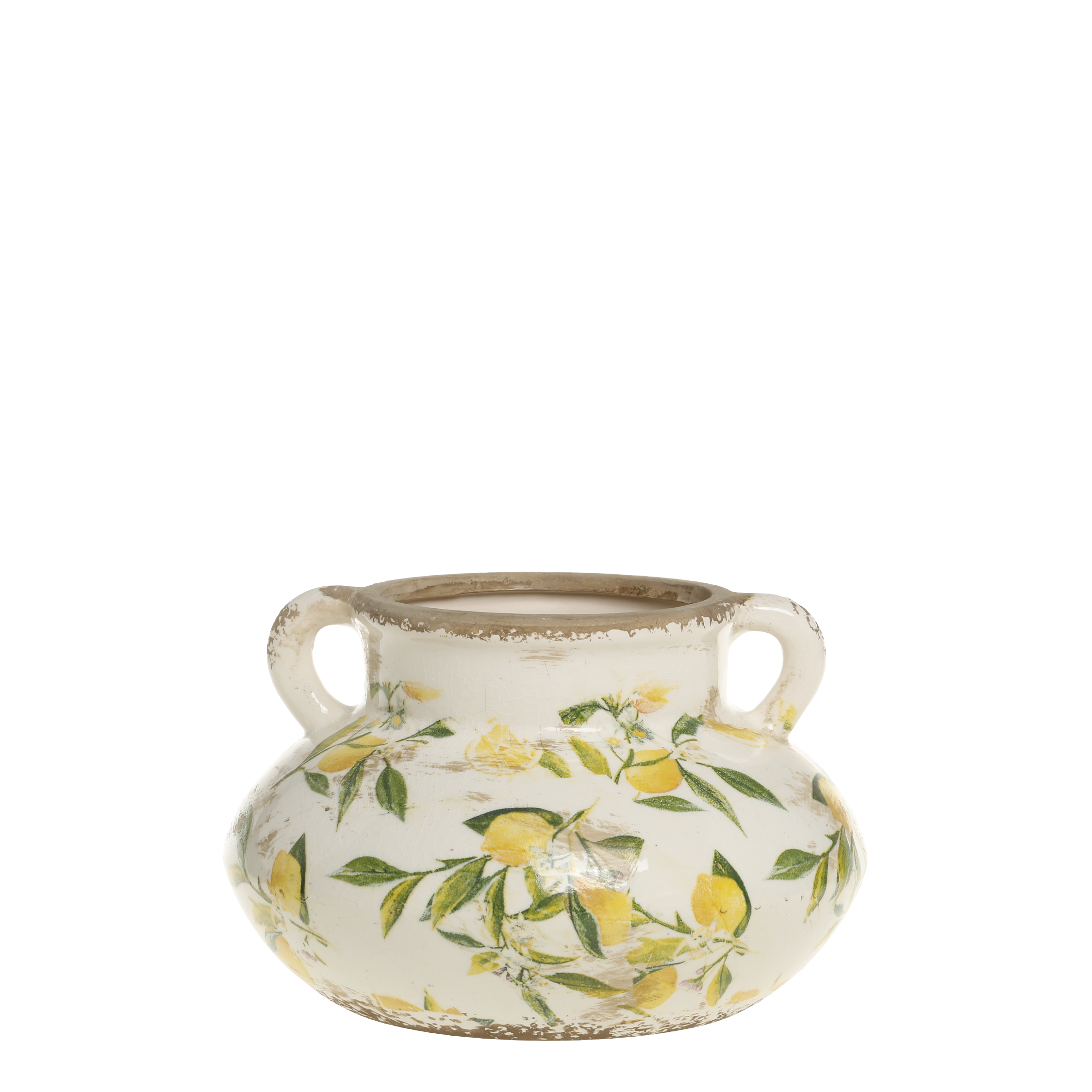 Limone Blumentopf mit Zitronenmotiv, 20 cm Durchmesser
