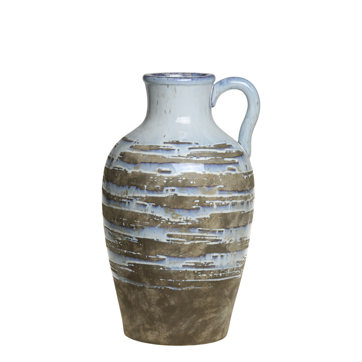 Maxim Vase mit Griff, 50 cm hoch, opal