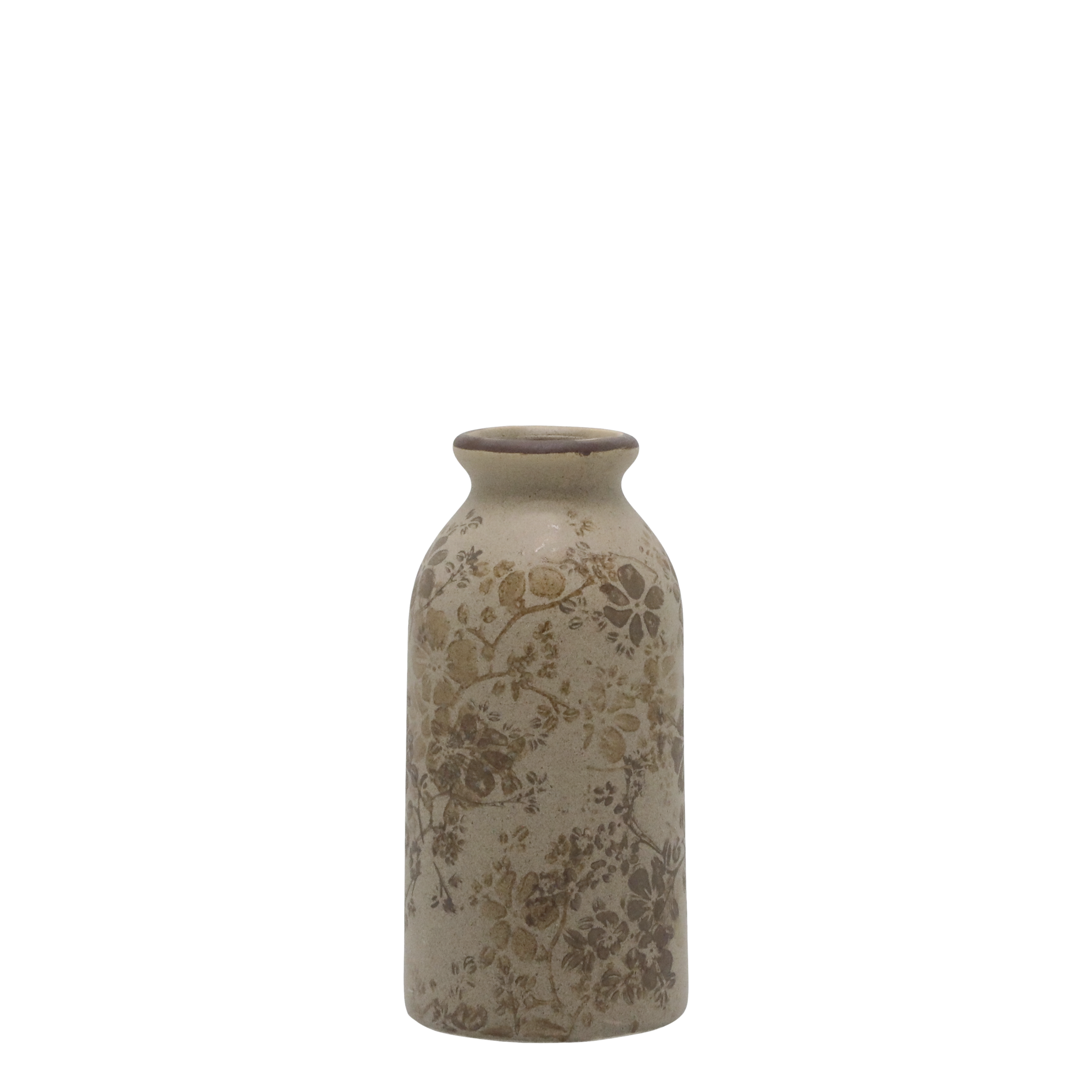 Vase Melun in Latte – Keramik, 15,5 cm hoch
