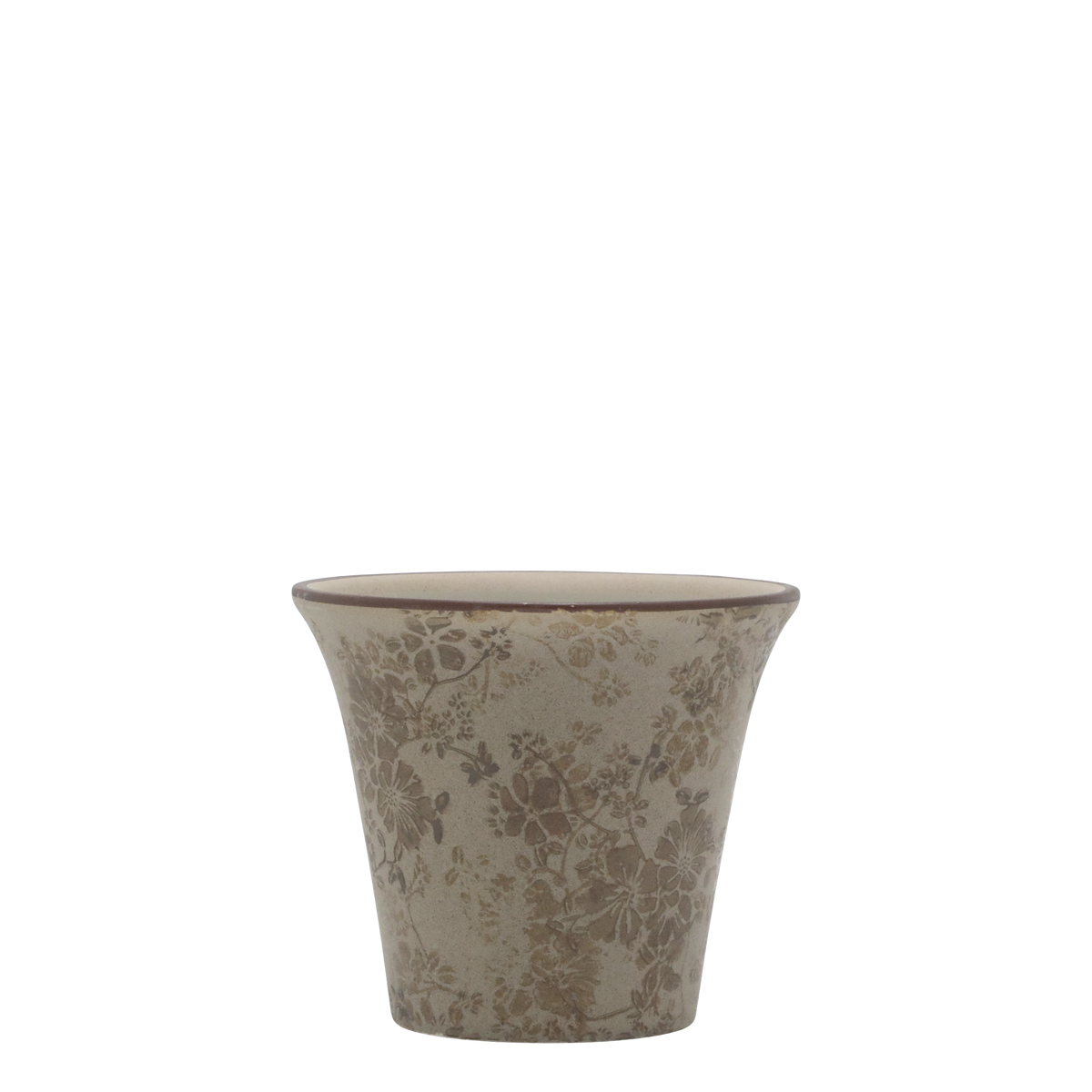 Übertopf Melun in Latte – Keramik, 12,5 cm hoch