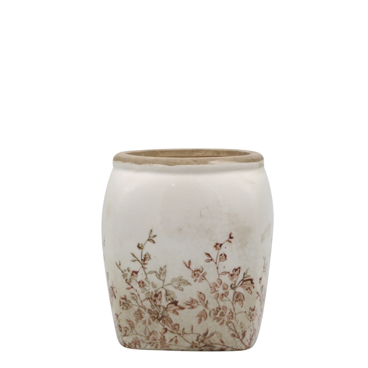Chaville Übertopf aus Keramik, creme, 15 cm hoch