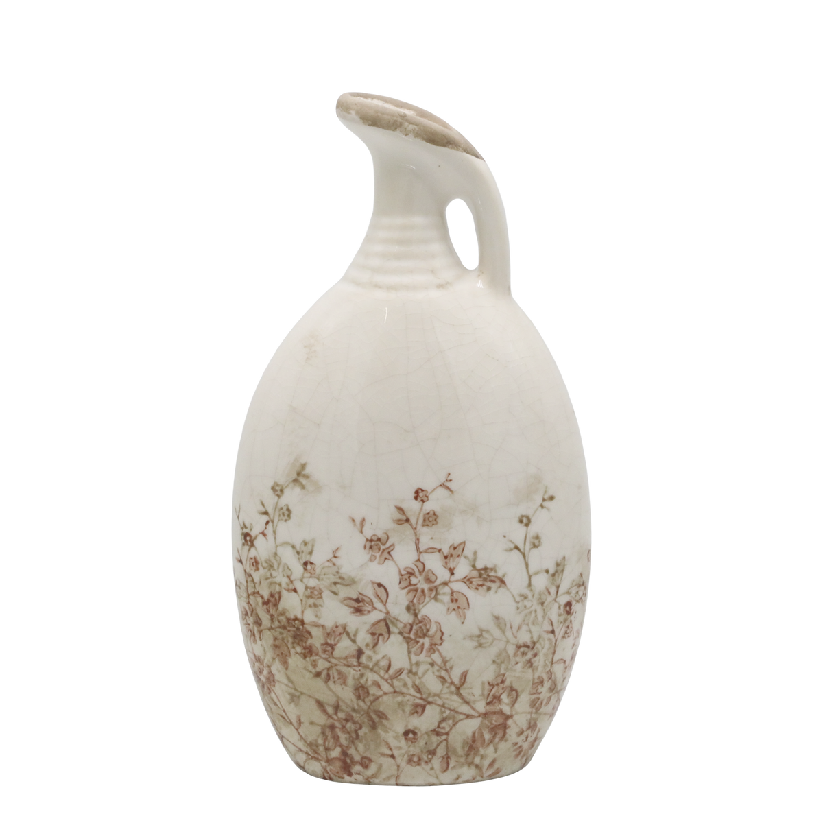 Chaville Kanne aus Keramik in Creme, 27 cm hoch
