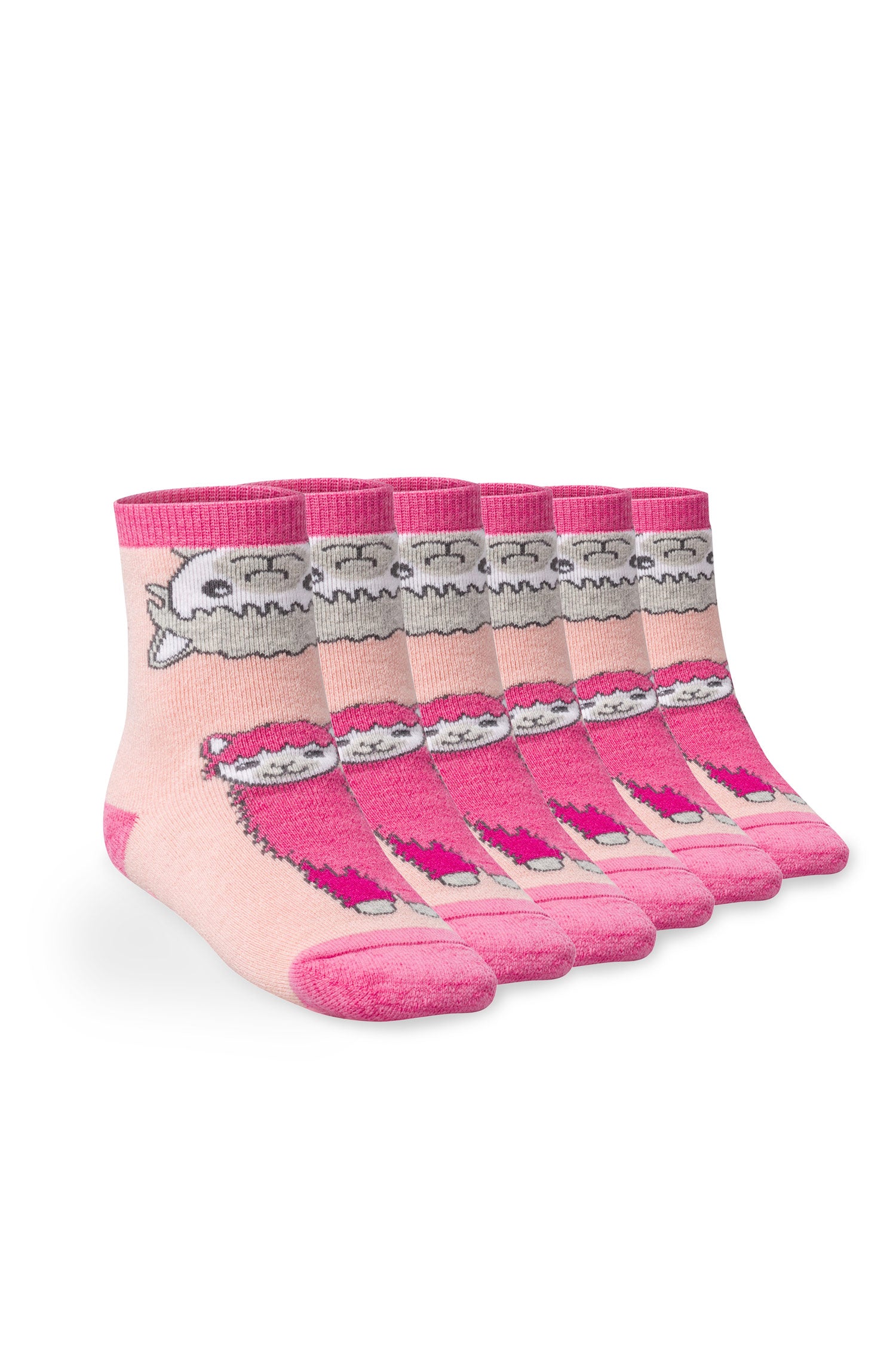 Pack of 6 children's ABS socks with alpacas