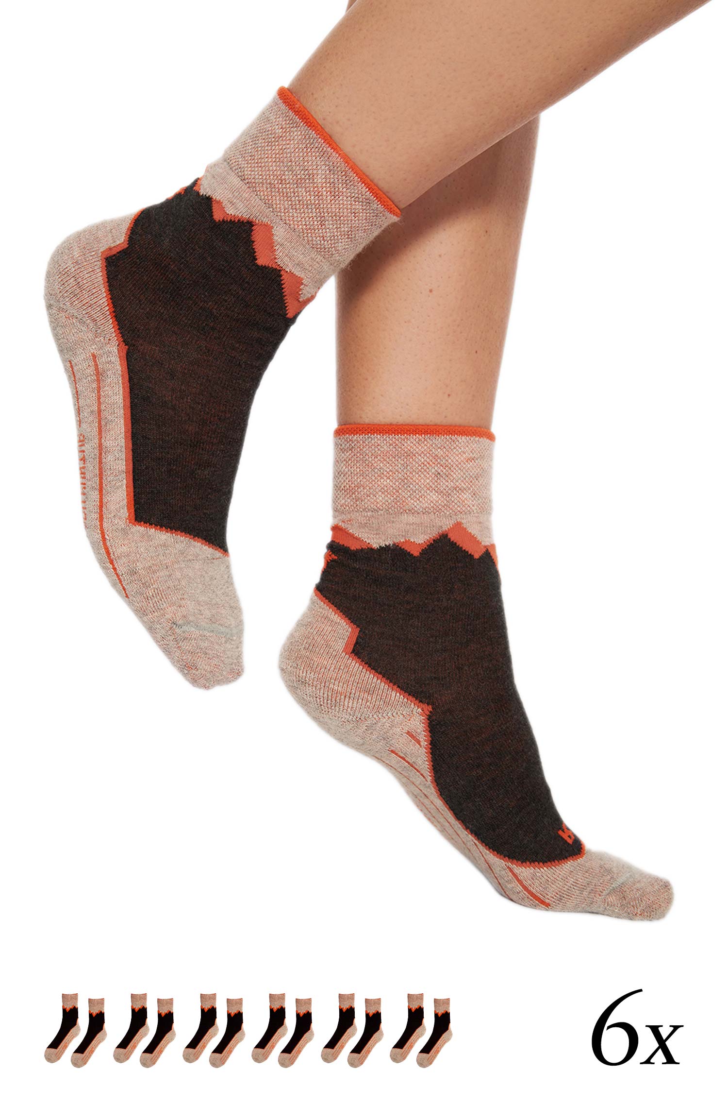 Pack de 6 CHAUSSETTES DE RANDONNÉE alpaga premium