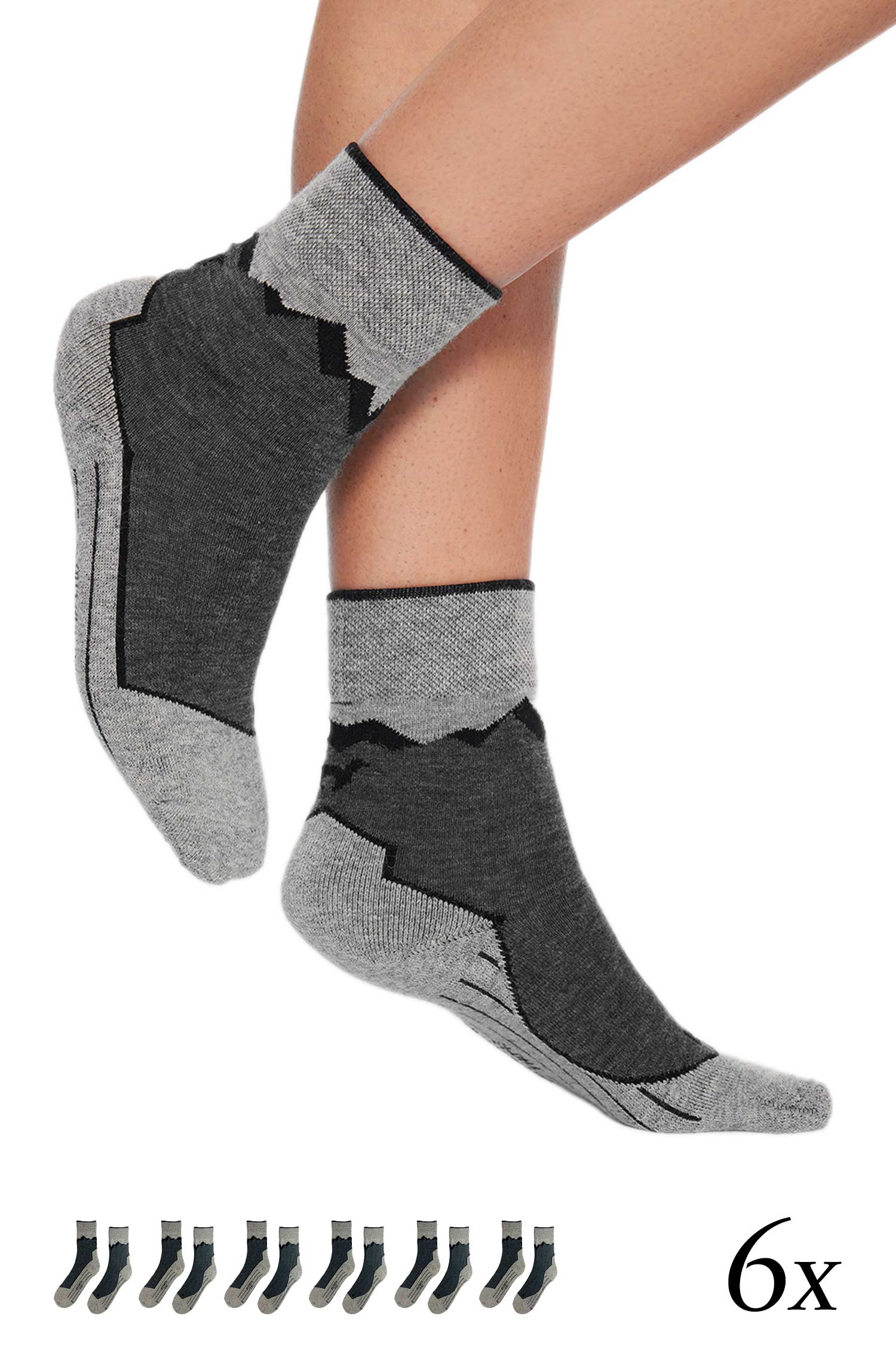 Pack de 6 CHAUSSETTES DE RANDONNÉE alpaga premium