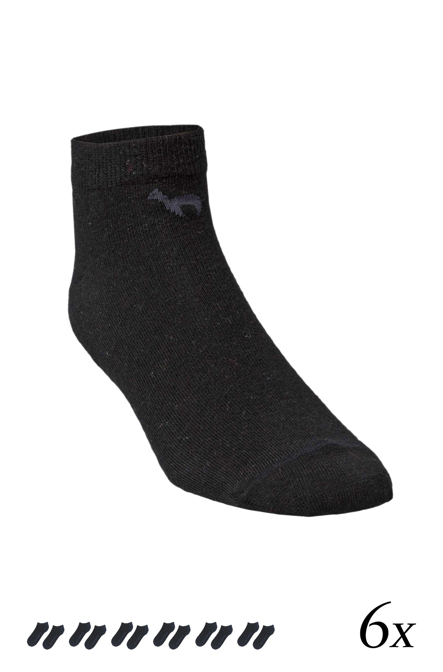 Pack of 6 premium SNEAKER SOCKS UNI in natural fibre quality
