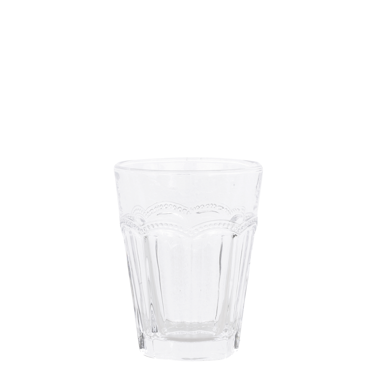 Antoinette Glasbecher mit Perlenkante, 30 cl, 11 cm hoch