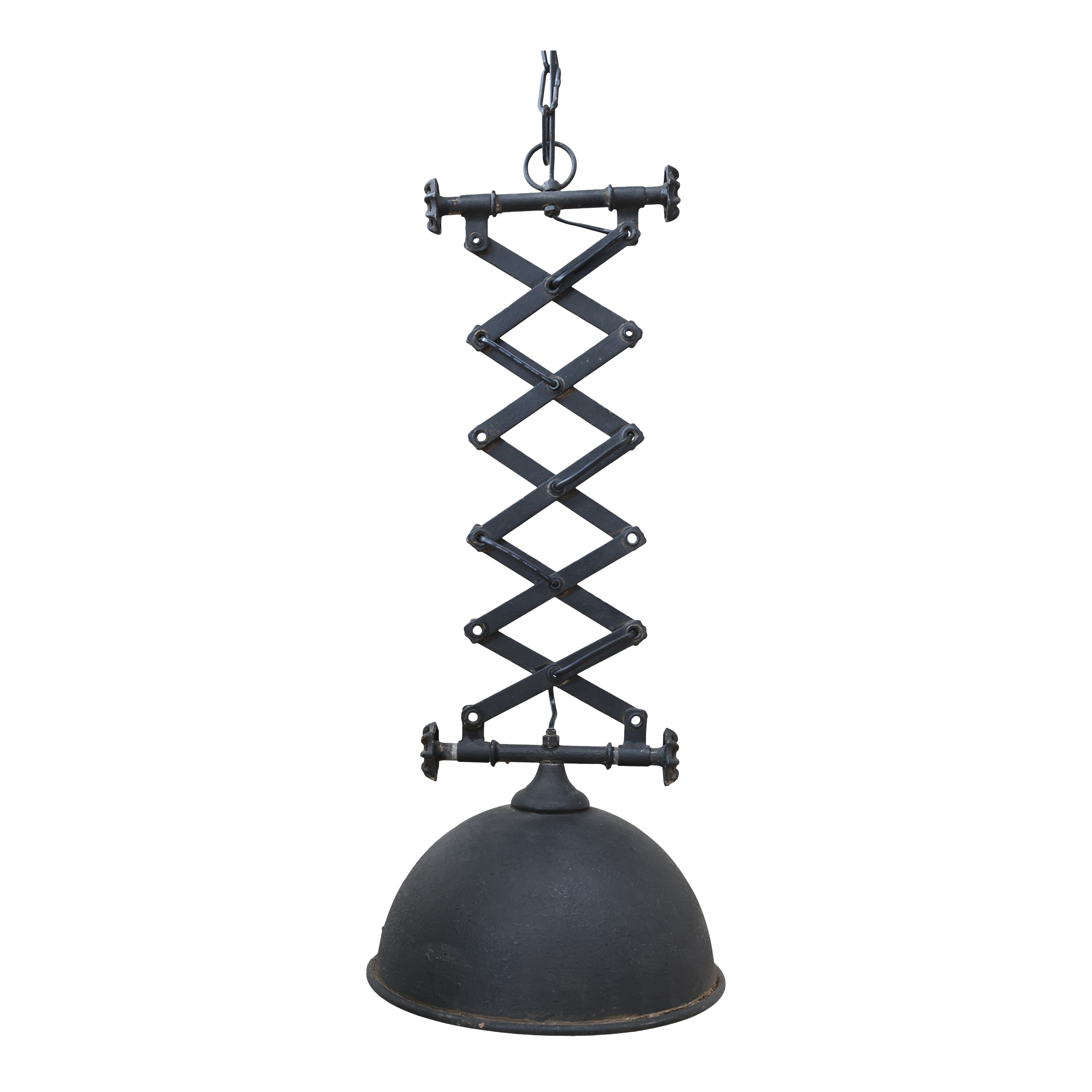 Deckenlampe Factory Antik-Schwarz, Eisen, höhenverstellbar