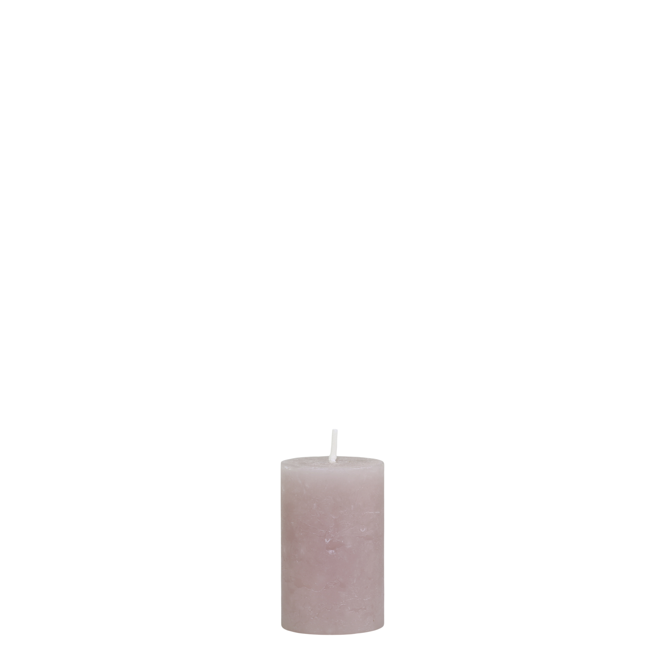 Stumpenkerze Macon in Taupe, 8 cm hoch