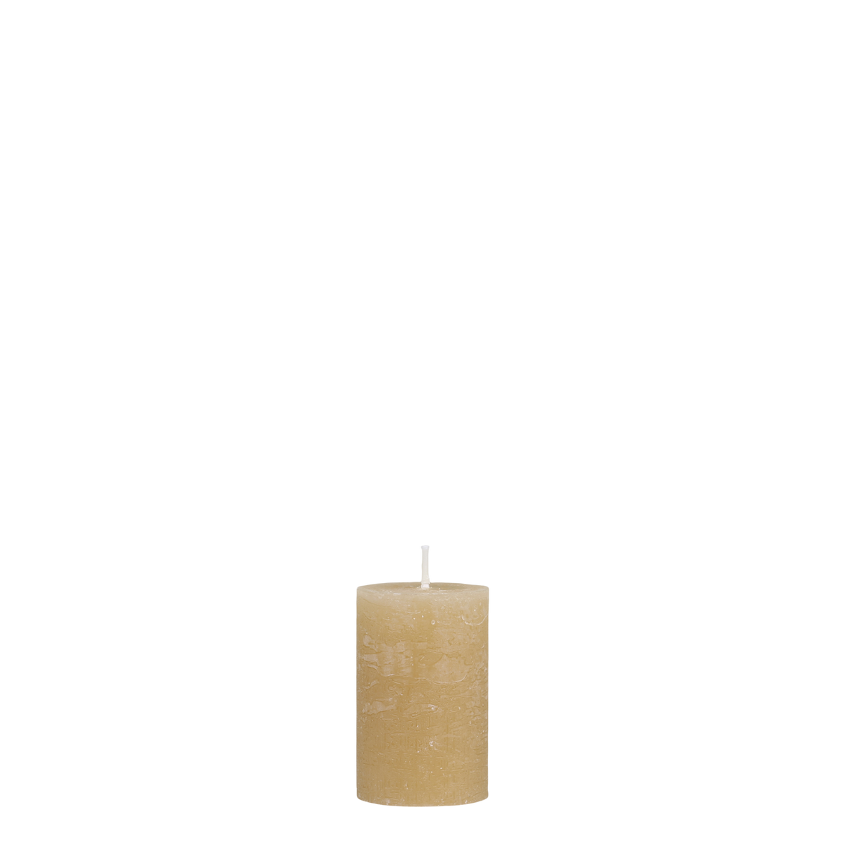 Macon Stumpenkerze Honig 8 cm hoch – rustikale Kerze