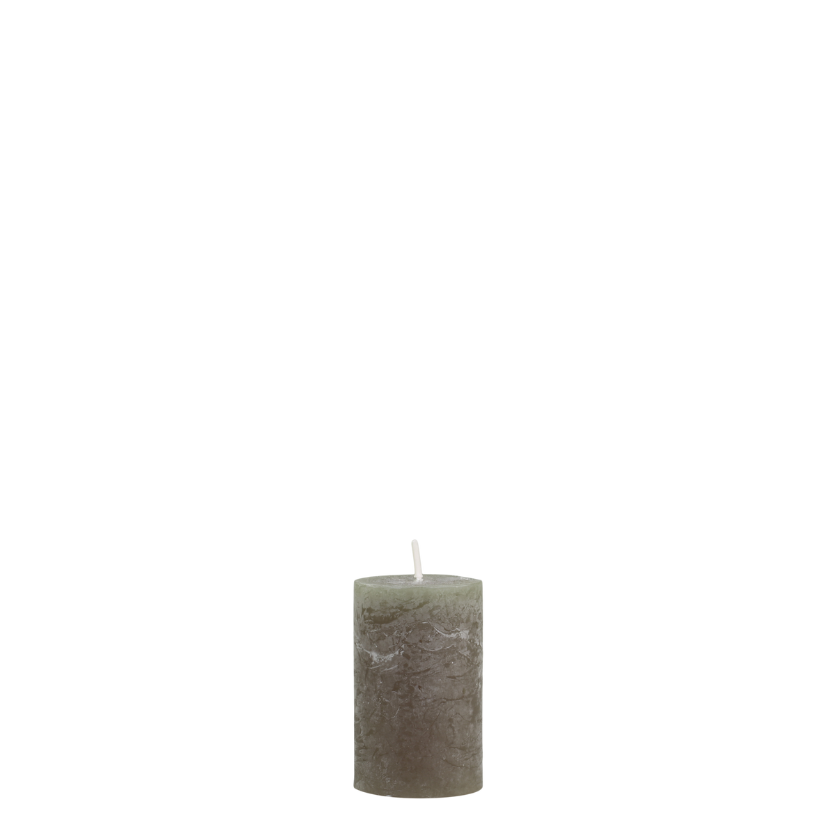 Stumpenkerze Macon in Oliv, 8 cm hoch, 5 cm Durchmesser