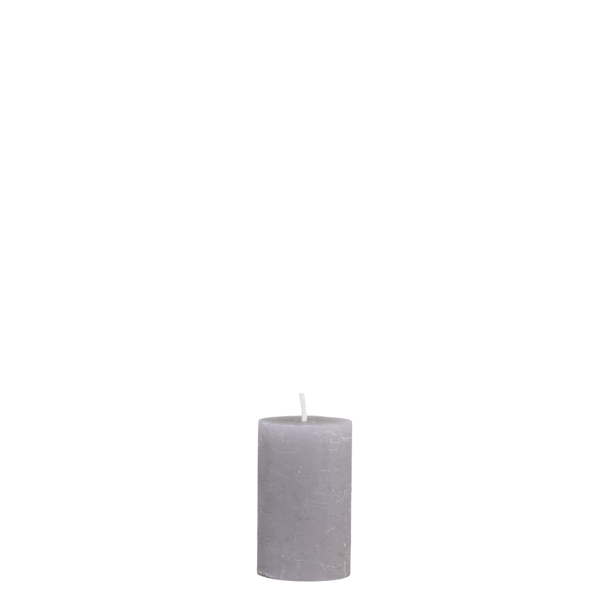 Stumpenkerze Macon in Französisch Grau, 8 cm hoch