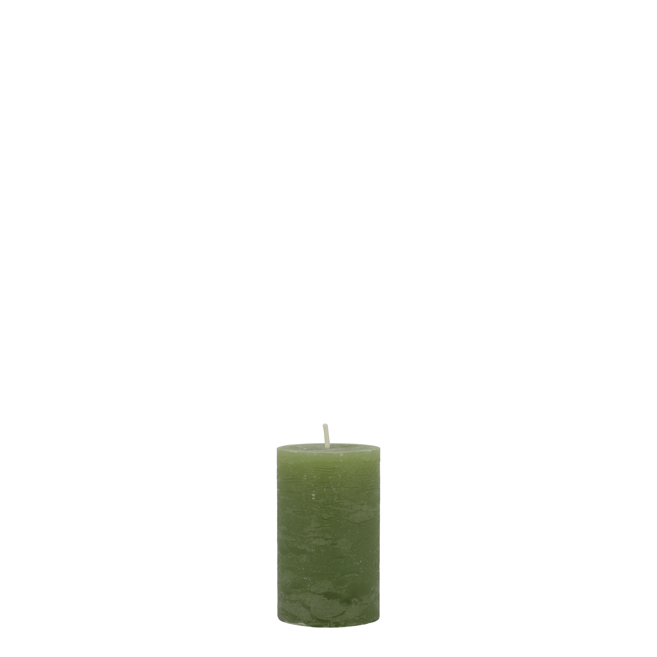 Stumpenkerze Macon in Forrest Green, 8 cm hoch