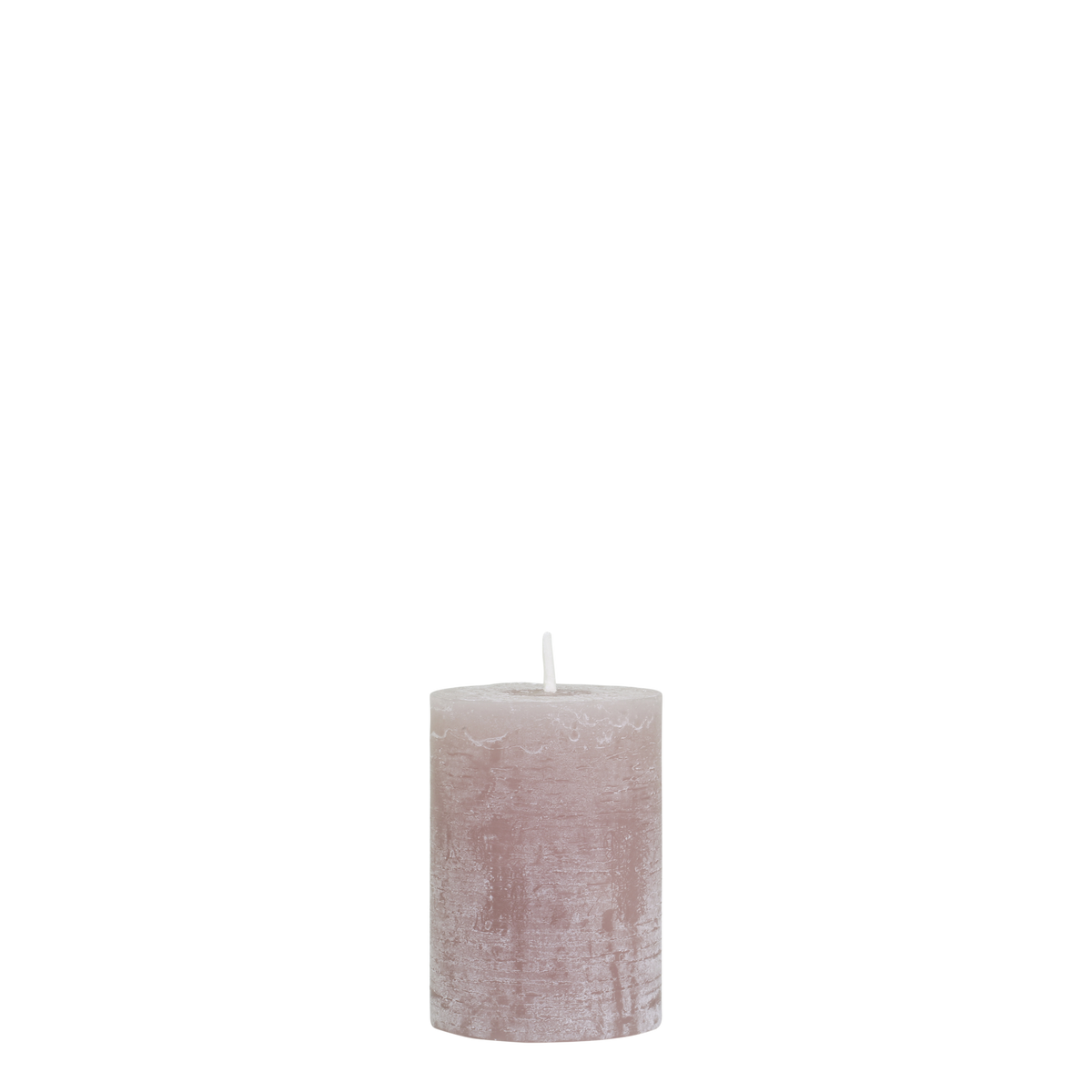 Stumpenkerze Macon in Taupe, 10 cm hoch, 7 cm Durchmesser