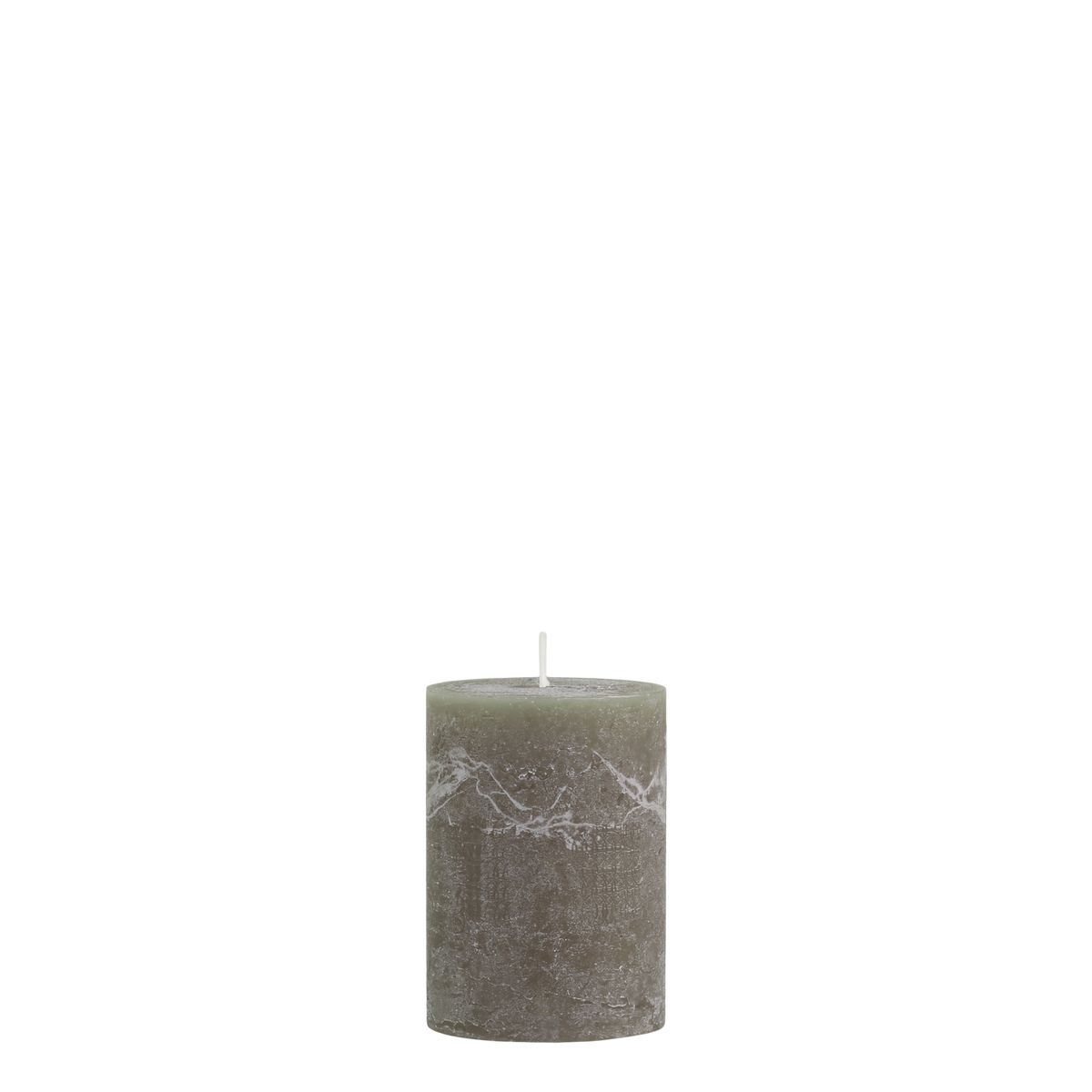 Stumpenkerze Macon oliv 10 cm hoch 40 Stunden Brenndauer