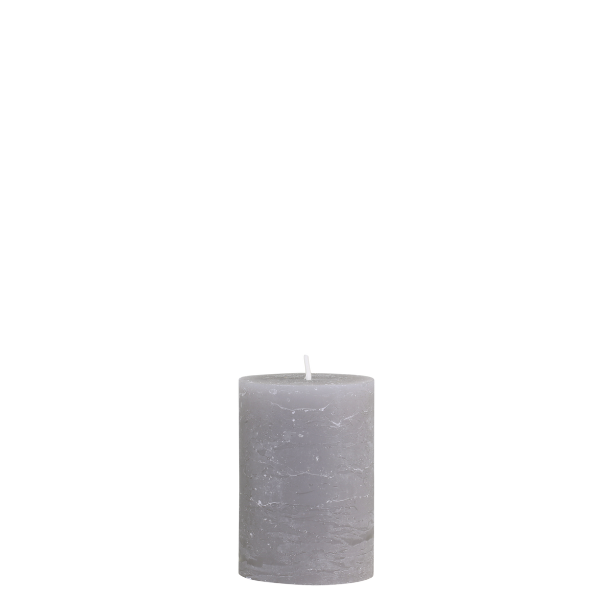 Stumpenkerze Macon in Französisch Grau, 10 cm hoch