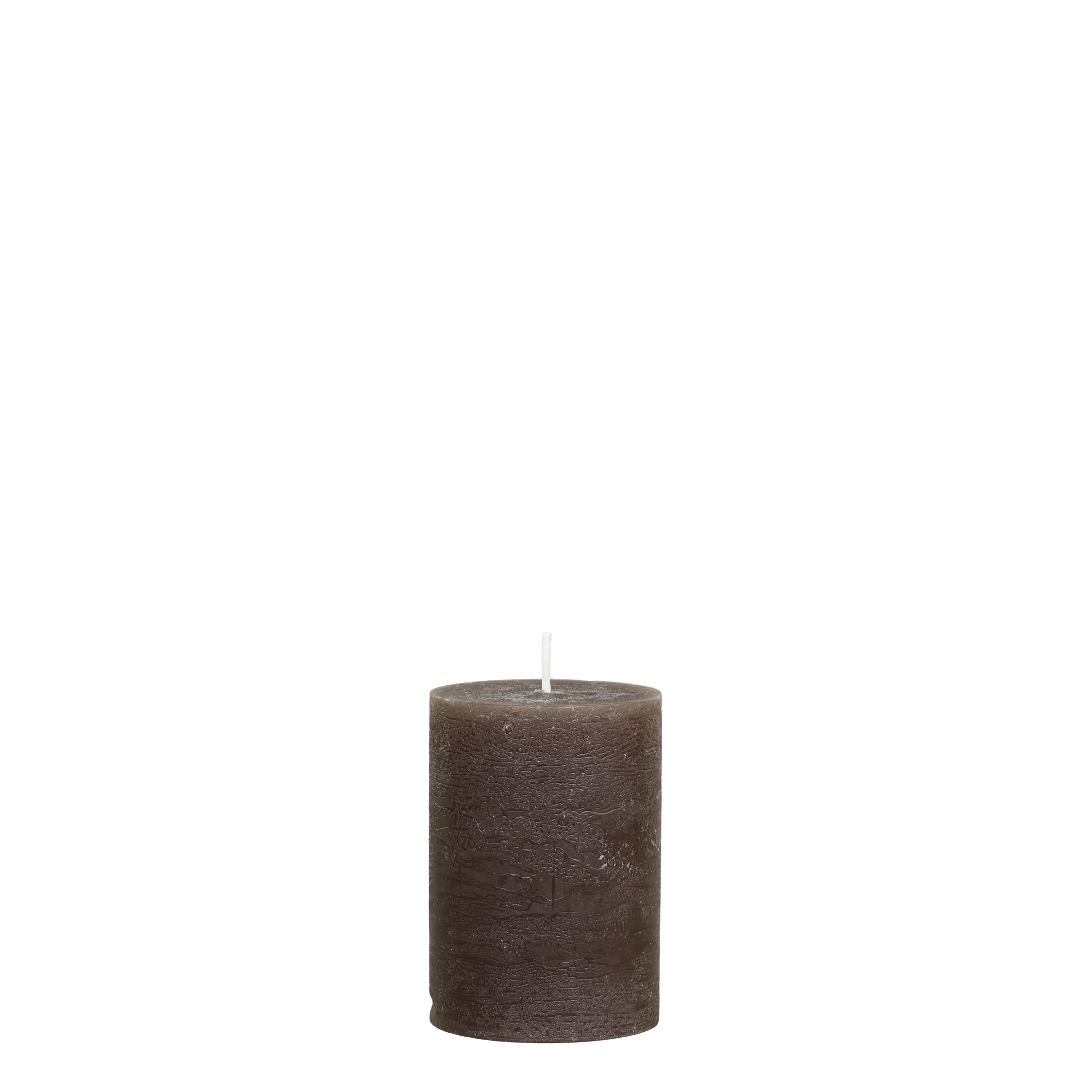 Stumpenkerze Macon in Coffee, 10 cm hoch, 7 cm Durchmesser