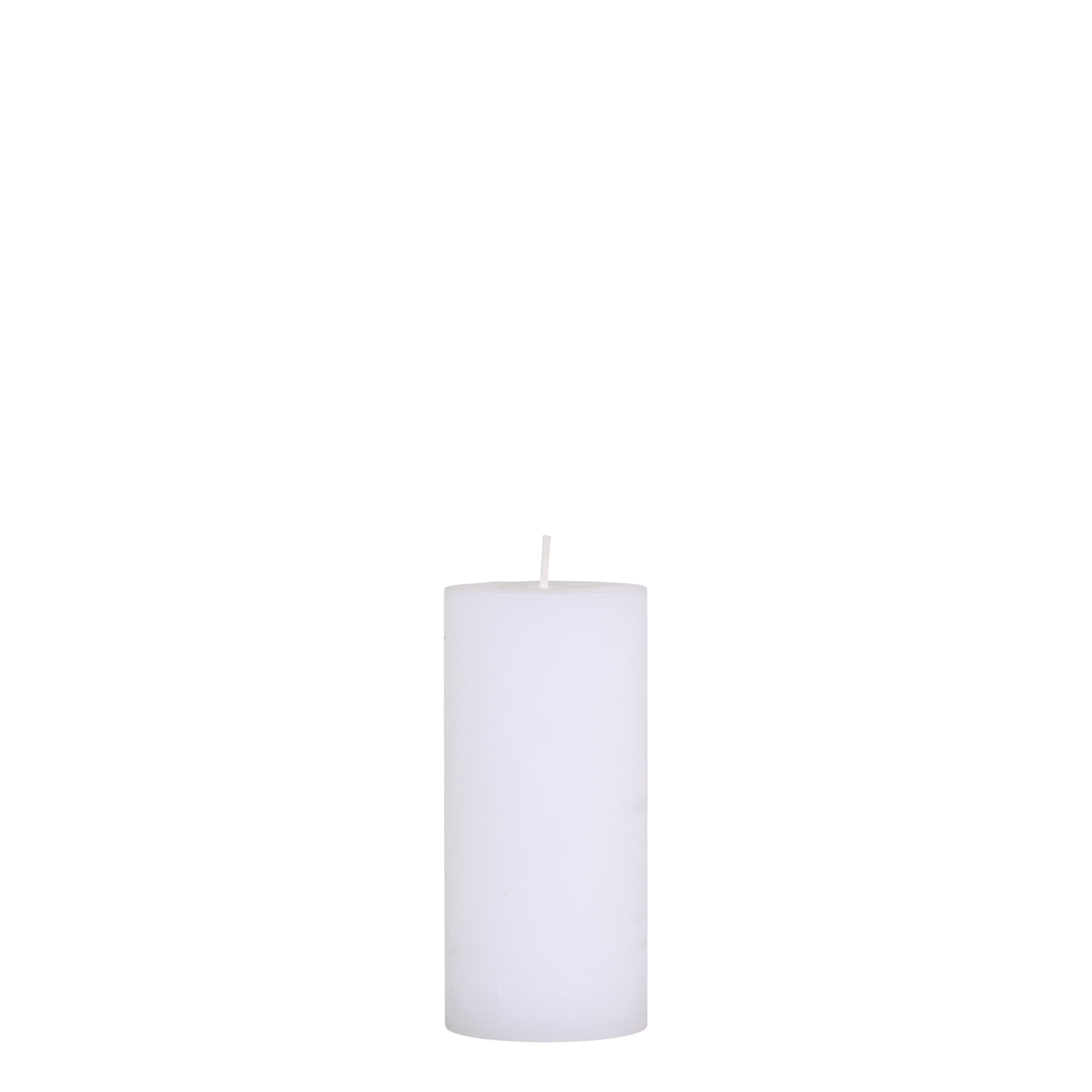 Stumpenkerze weiß, 15 cm hoch, 7 cm Durchmesser