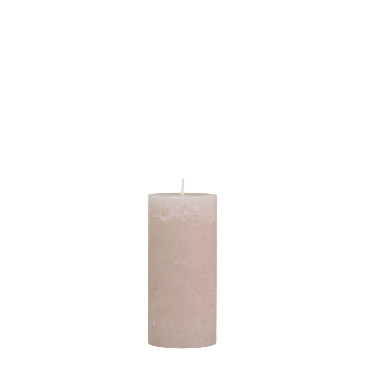 Stumpenkerze Macon in Staubig Rosa, 15 cm hoch