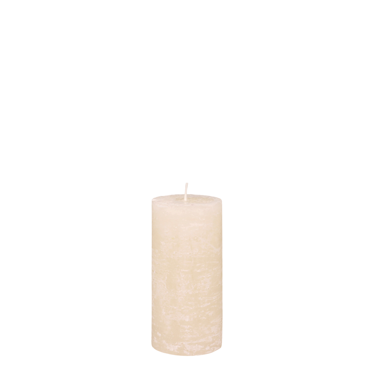 Stumpenkerze Macon in Nude, 15 cm hoch, 7 cm Durchmesser