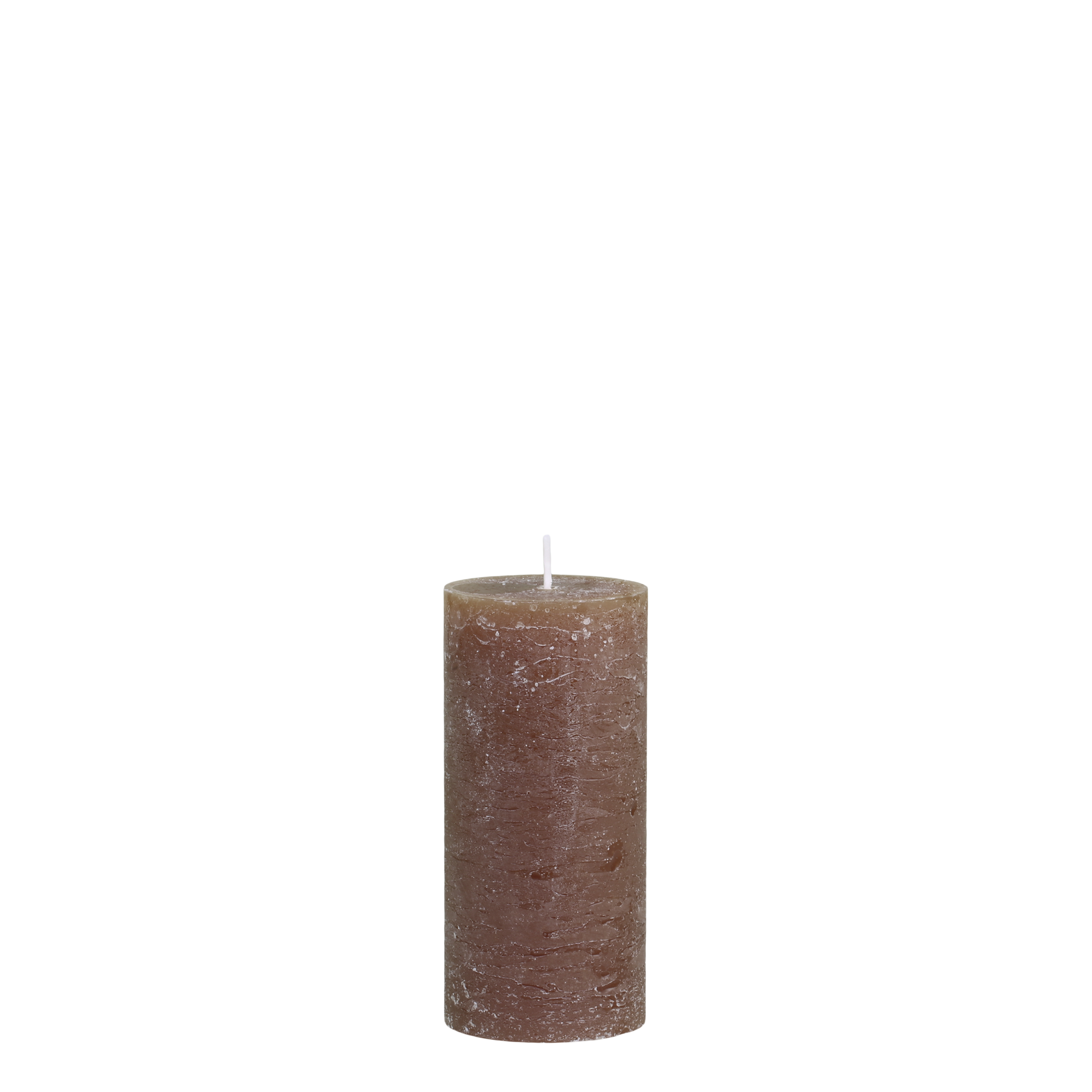 Stumpenkerze Macon Walnuss 15 cm hoch
