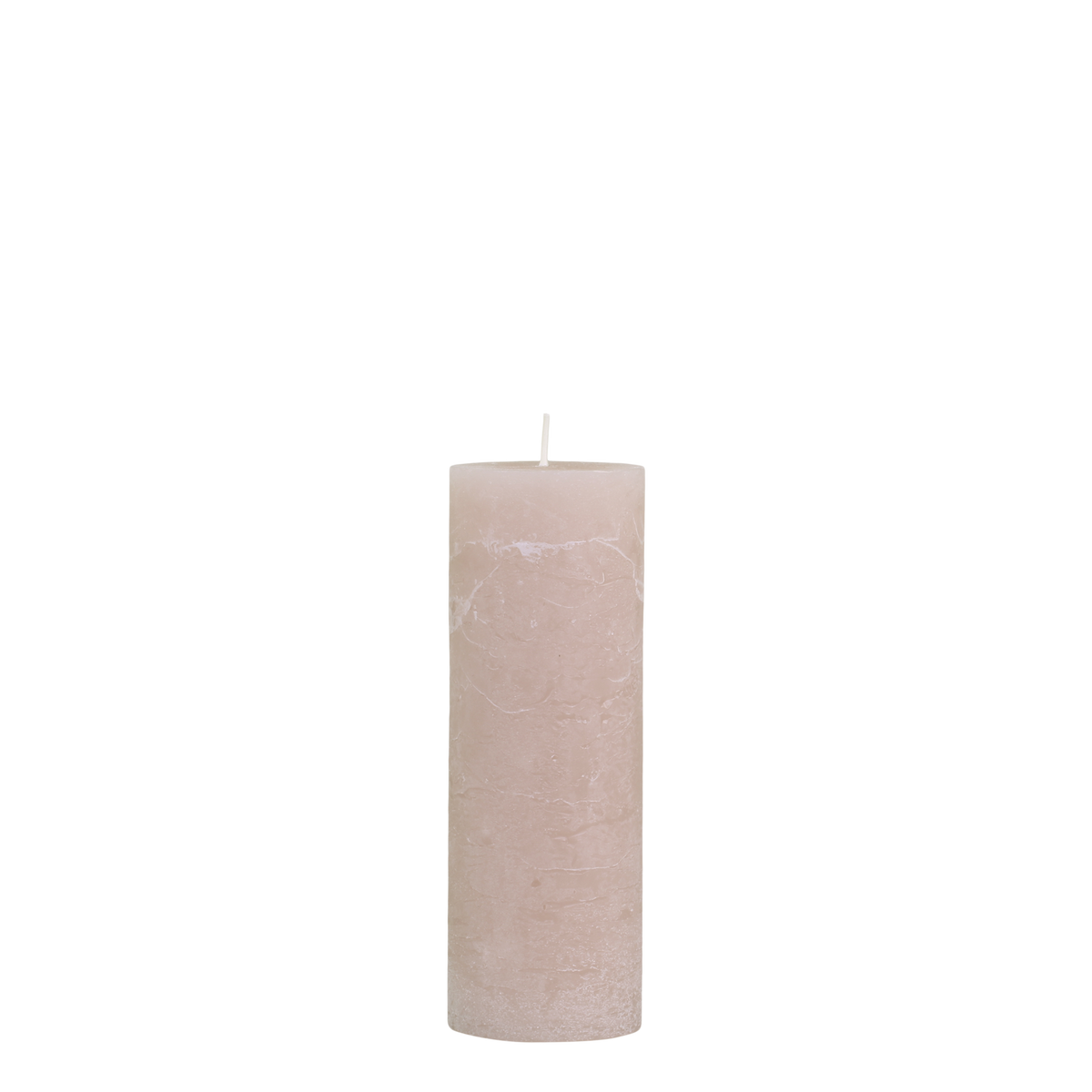 Stumpenkerze Macon in Staubrosa, 20 cm hoch