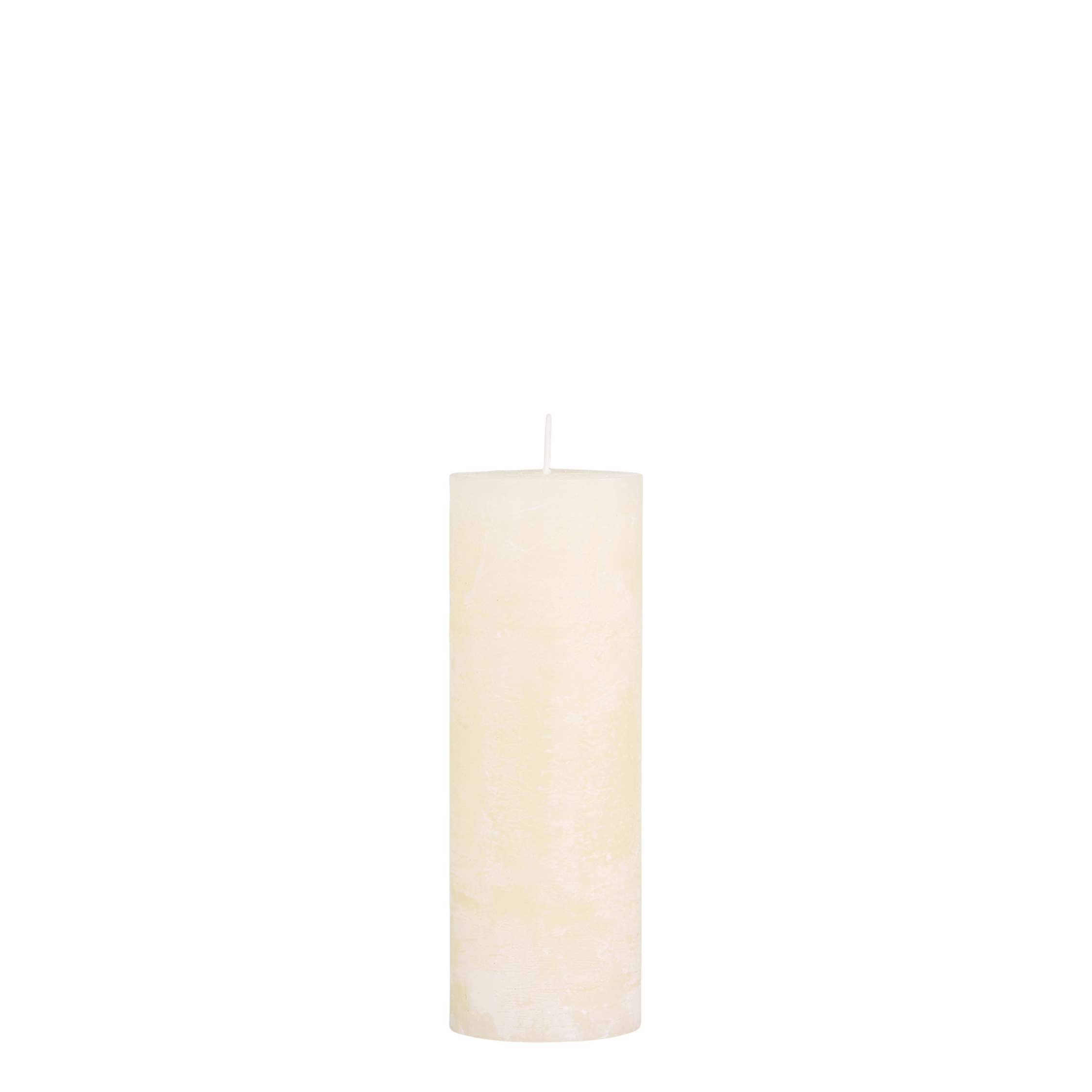 Stumpenkerze Macon in Creme, 20 cm hoch, 7 cm Durchmesser