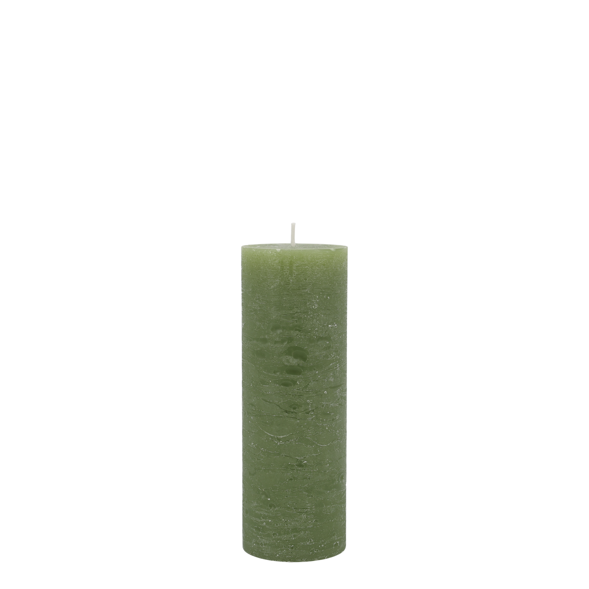 Stumpenkerze Macon in Forrest Green, 20 cm hoch