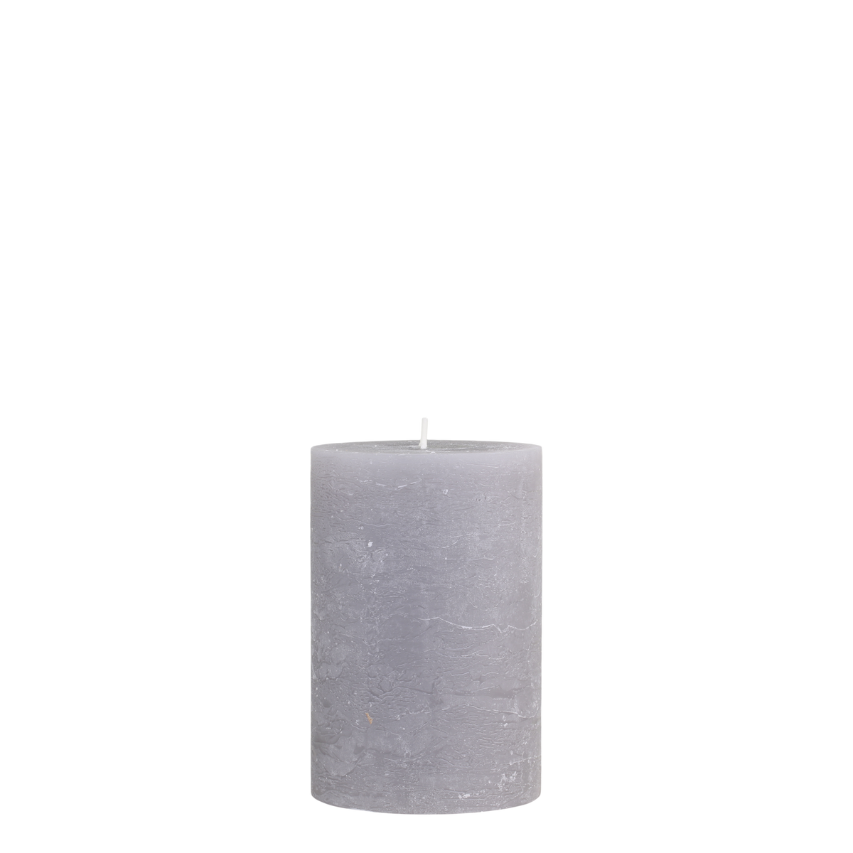 Stumpenkerze Macon in Französischem Grau, 10 cm Durchmesser