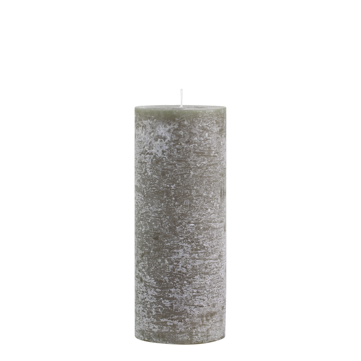 Stumpenkerze Macon oliv, 25 cm hoch, 10 cm Durchmesser